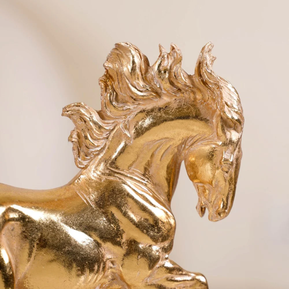 Gold Horse Decor Sculpture - Image 9