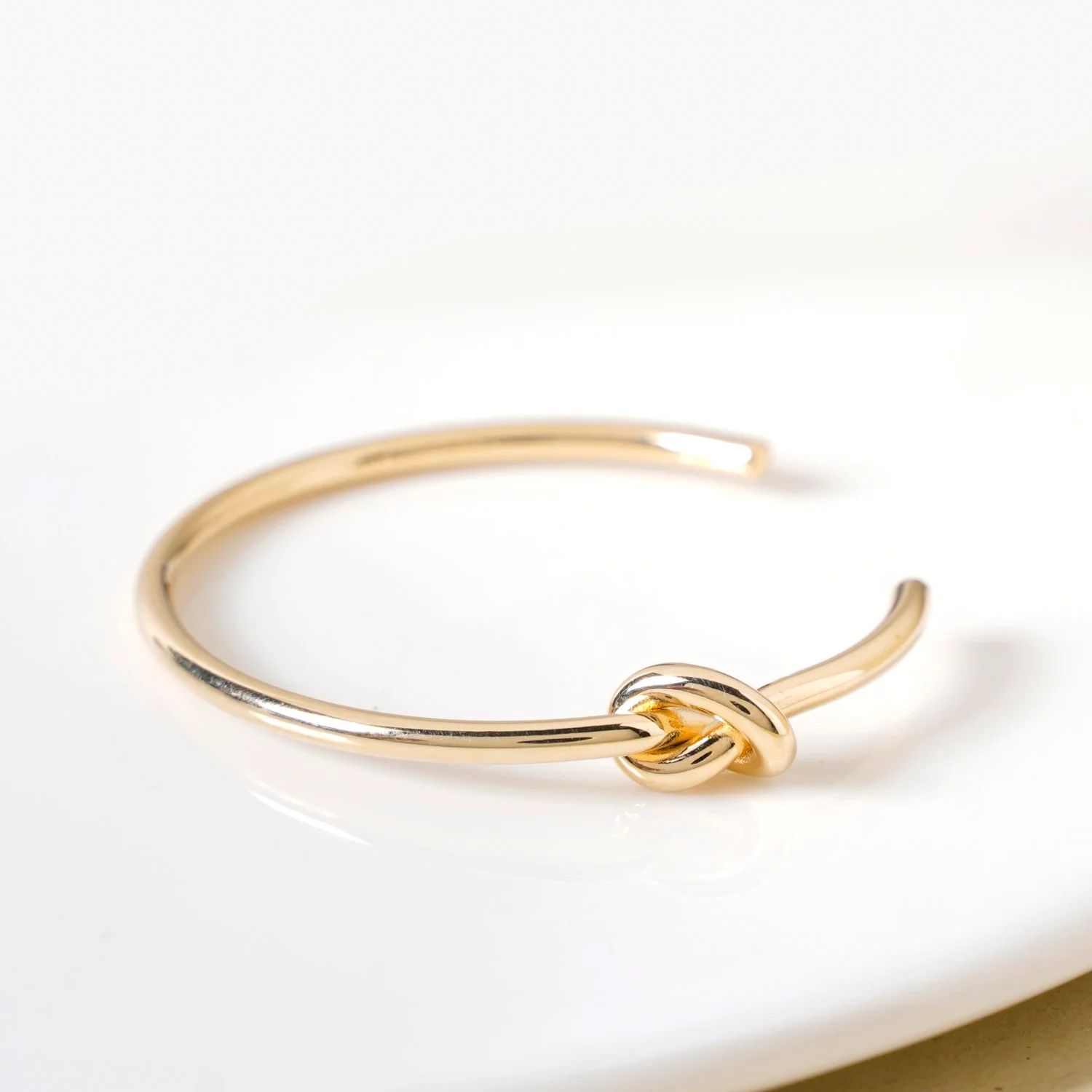 Gold Knot Cuffed Bracelet - Image 6