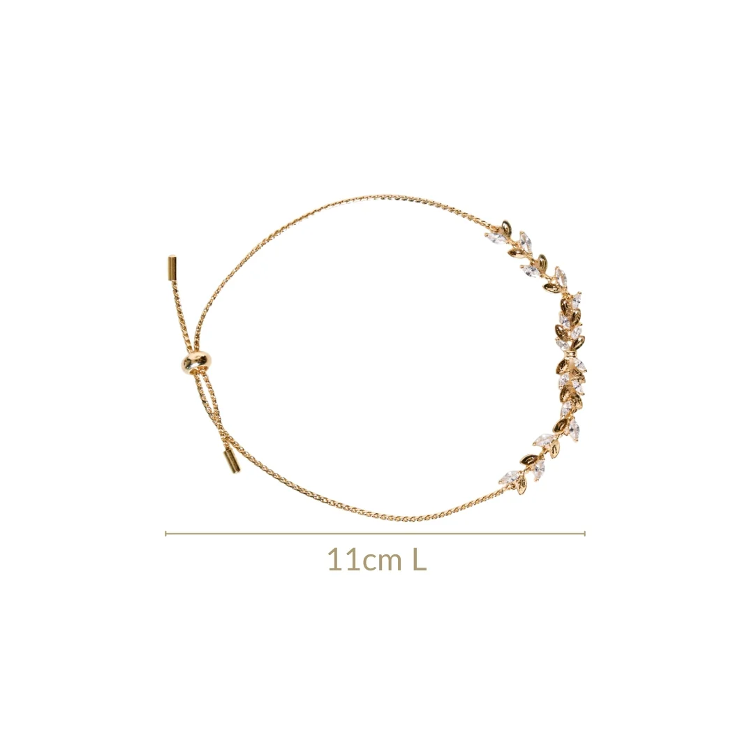Gold Leafline Sliding Knot Bracelet - Image 3