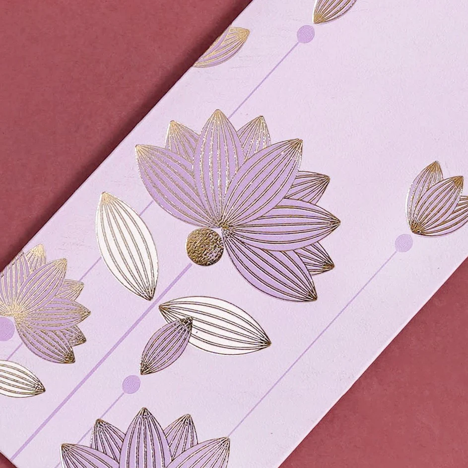 Gold Lotus Gift Envelope For Cash Set Of 12 Lavender - Image 7