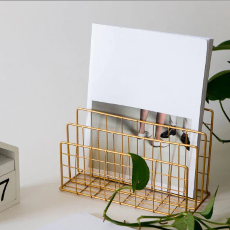 Gold Magazine Rack
