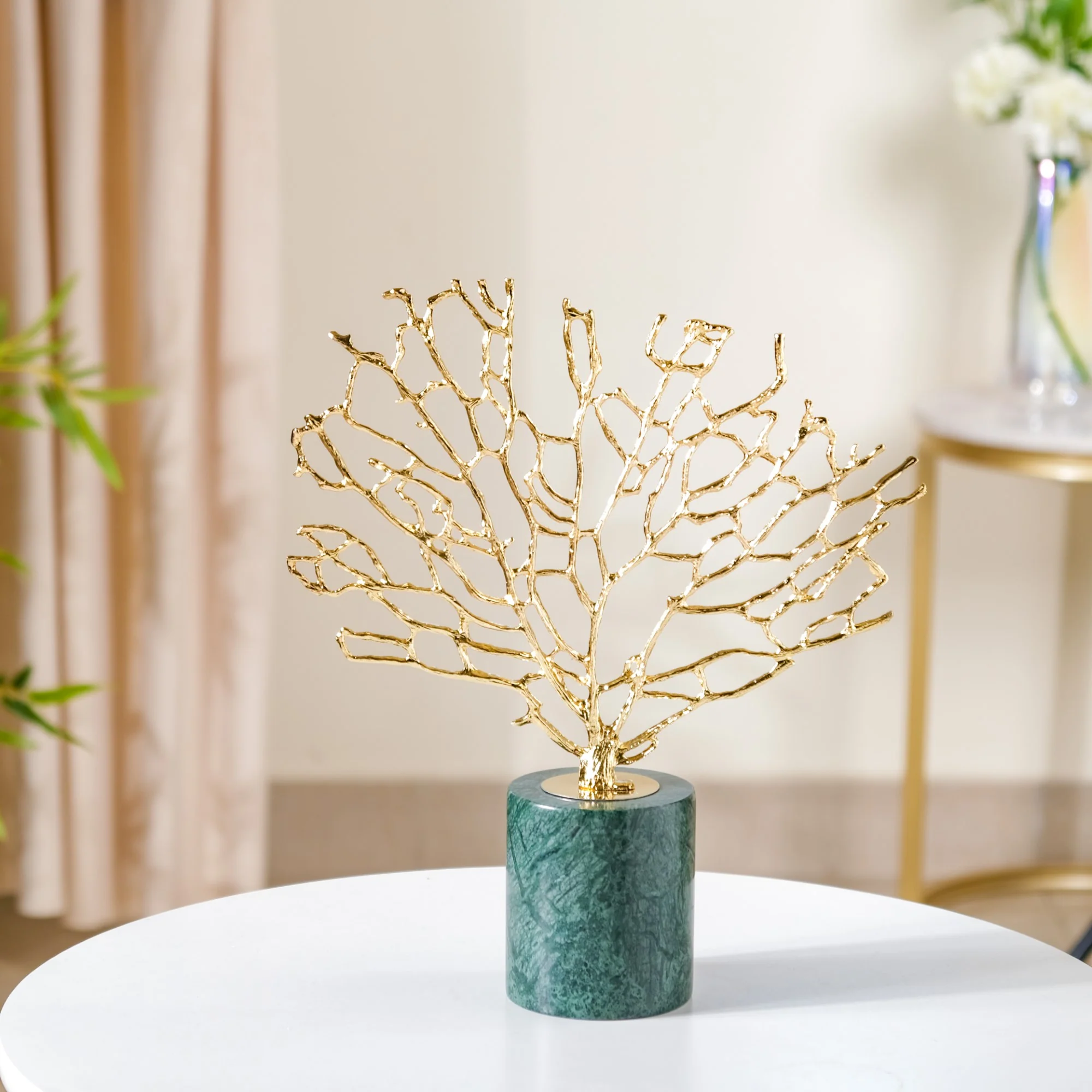 Gold & Marble Tree Decor Showpiece Large - Image 4