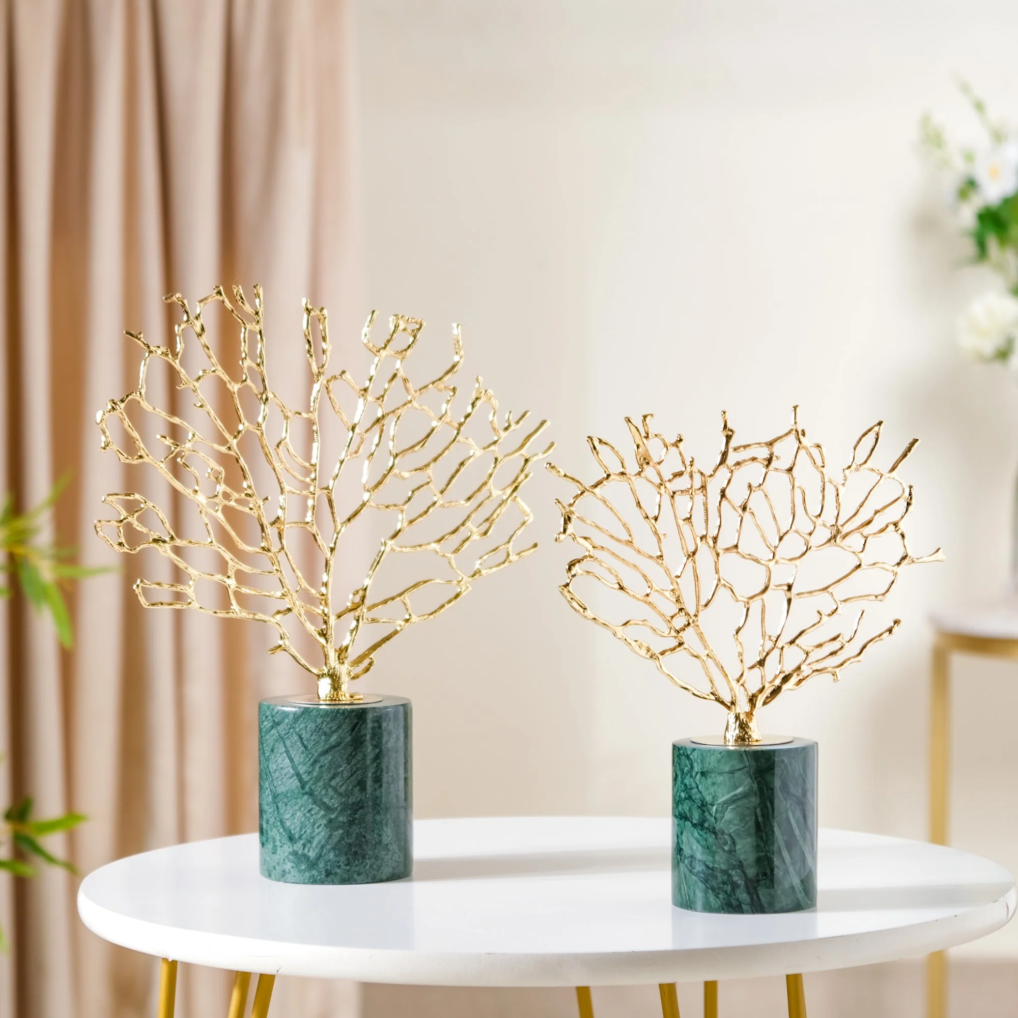 Gold & Marble Tree Decor Showpiece Small - Image 9