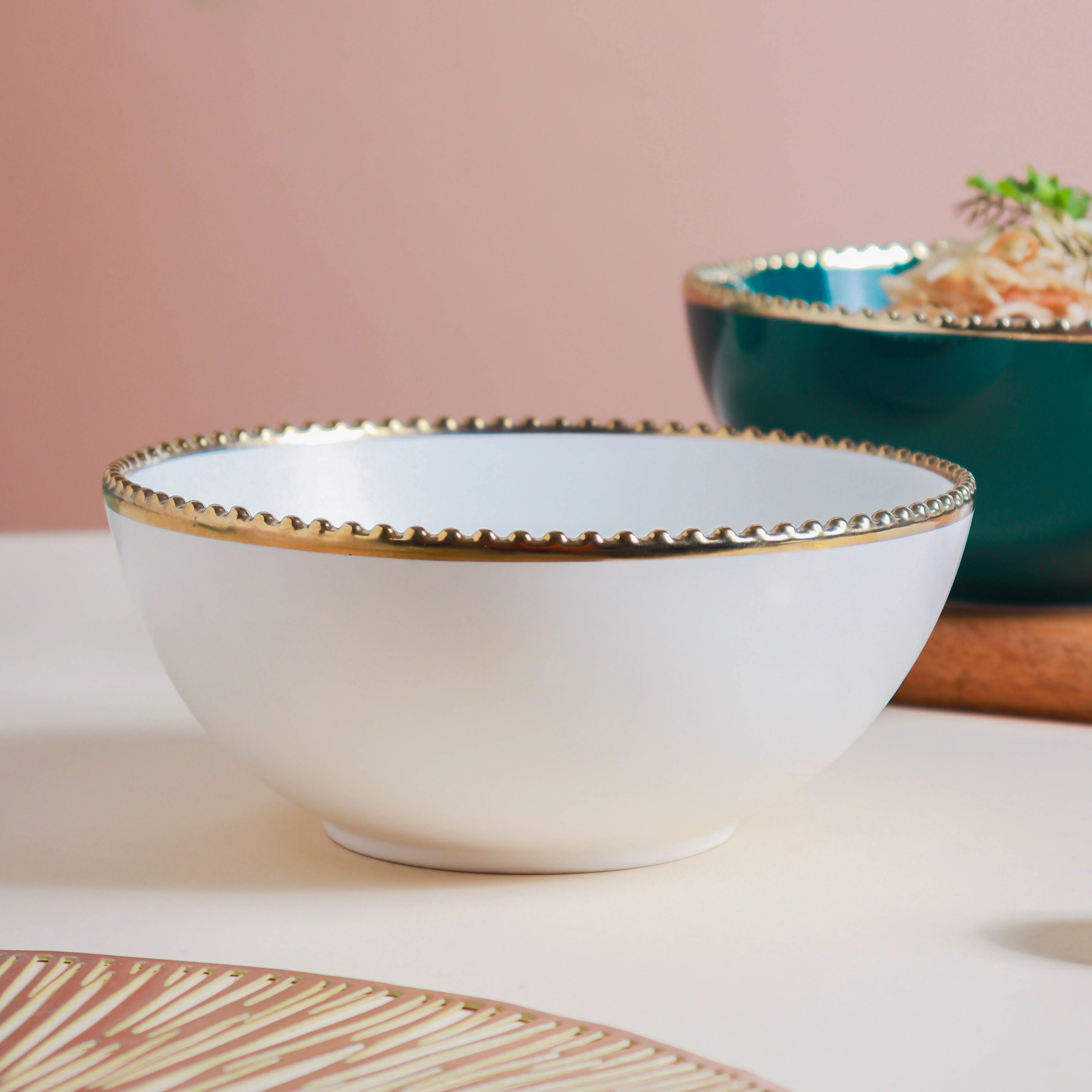 Gold Rim Salad Bowl 800 ml - Image 7