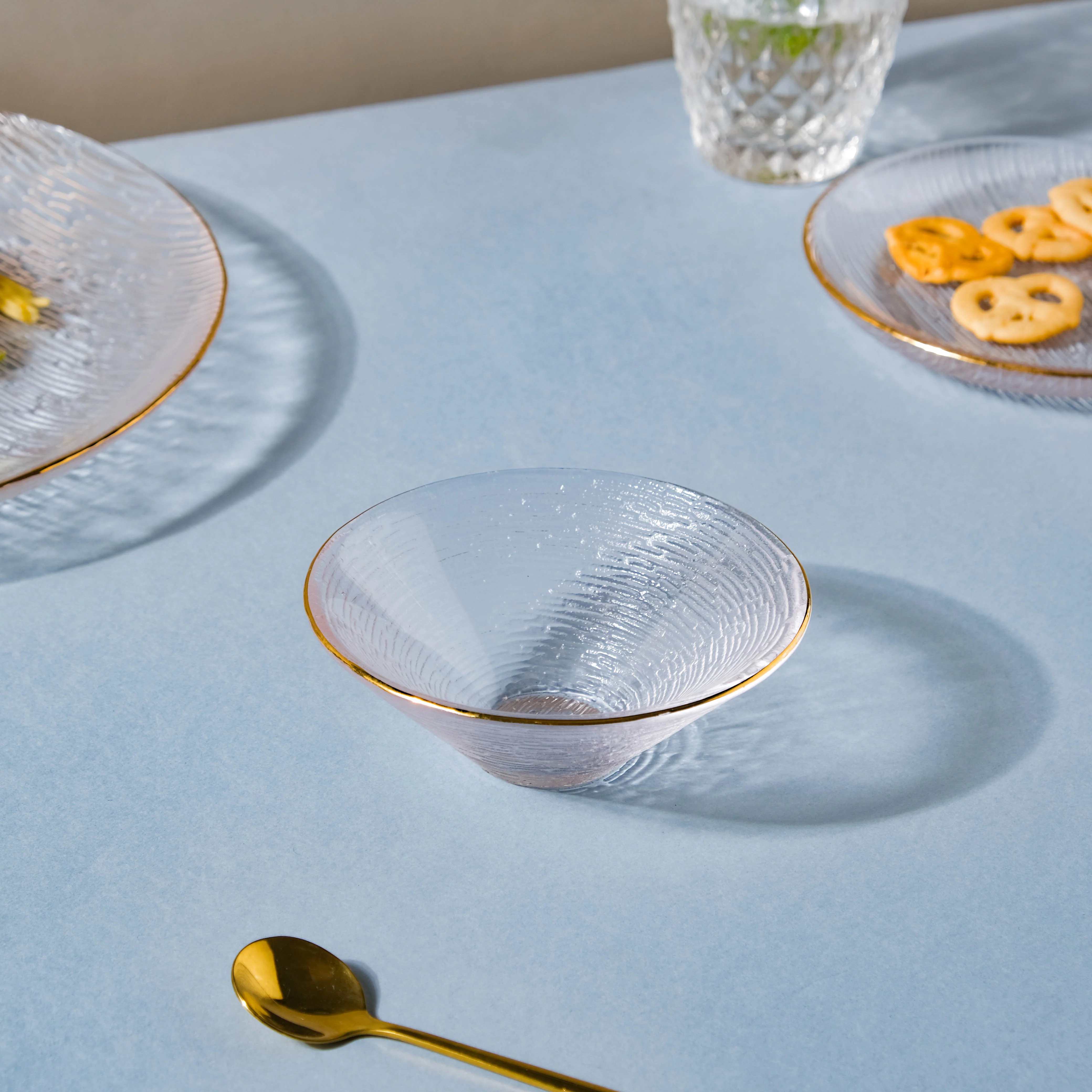 Gold Rimmed Glass Dessert Bowl 100 ml - Image 5