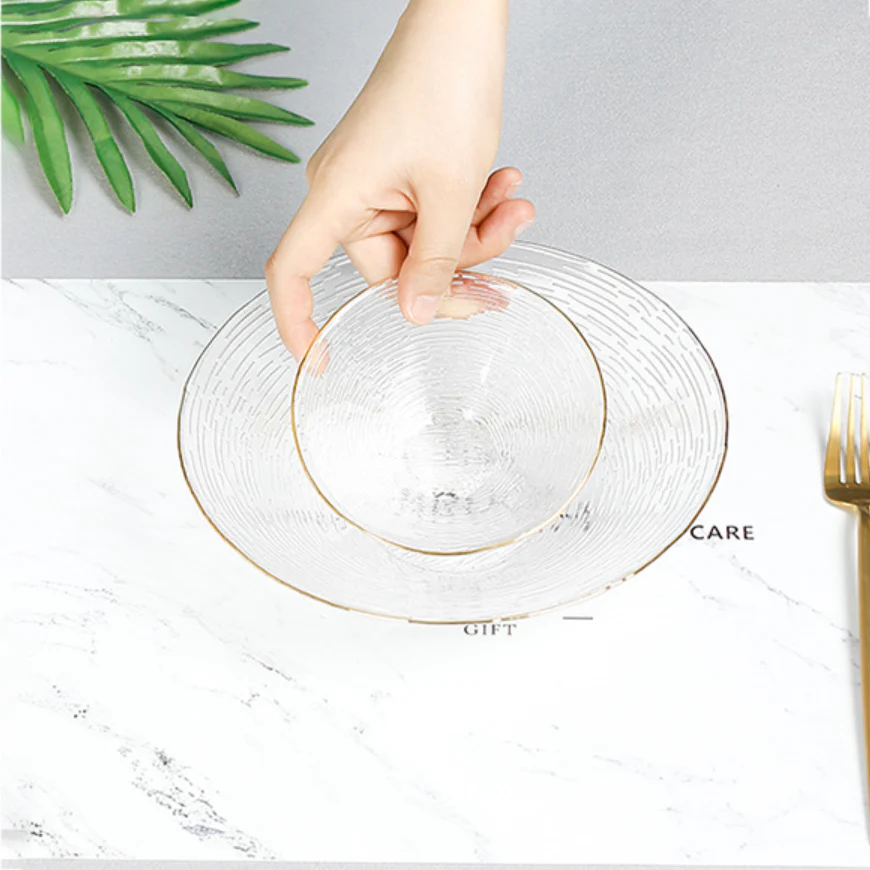 Gold Rimmed Glass Dessert Bowl 100 ml - Image 9