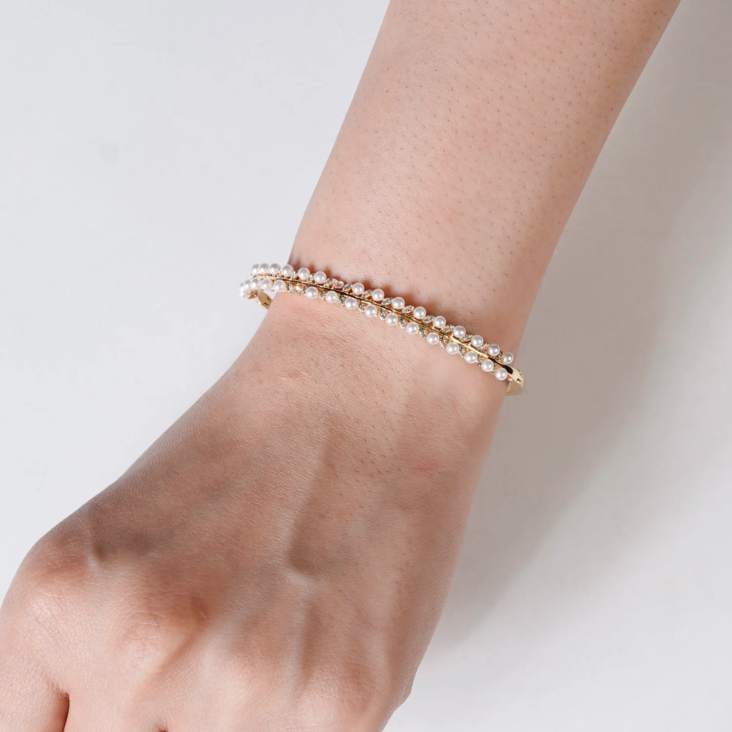 Gold Shimmer Folding Clasp Bracelet - Image 2