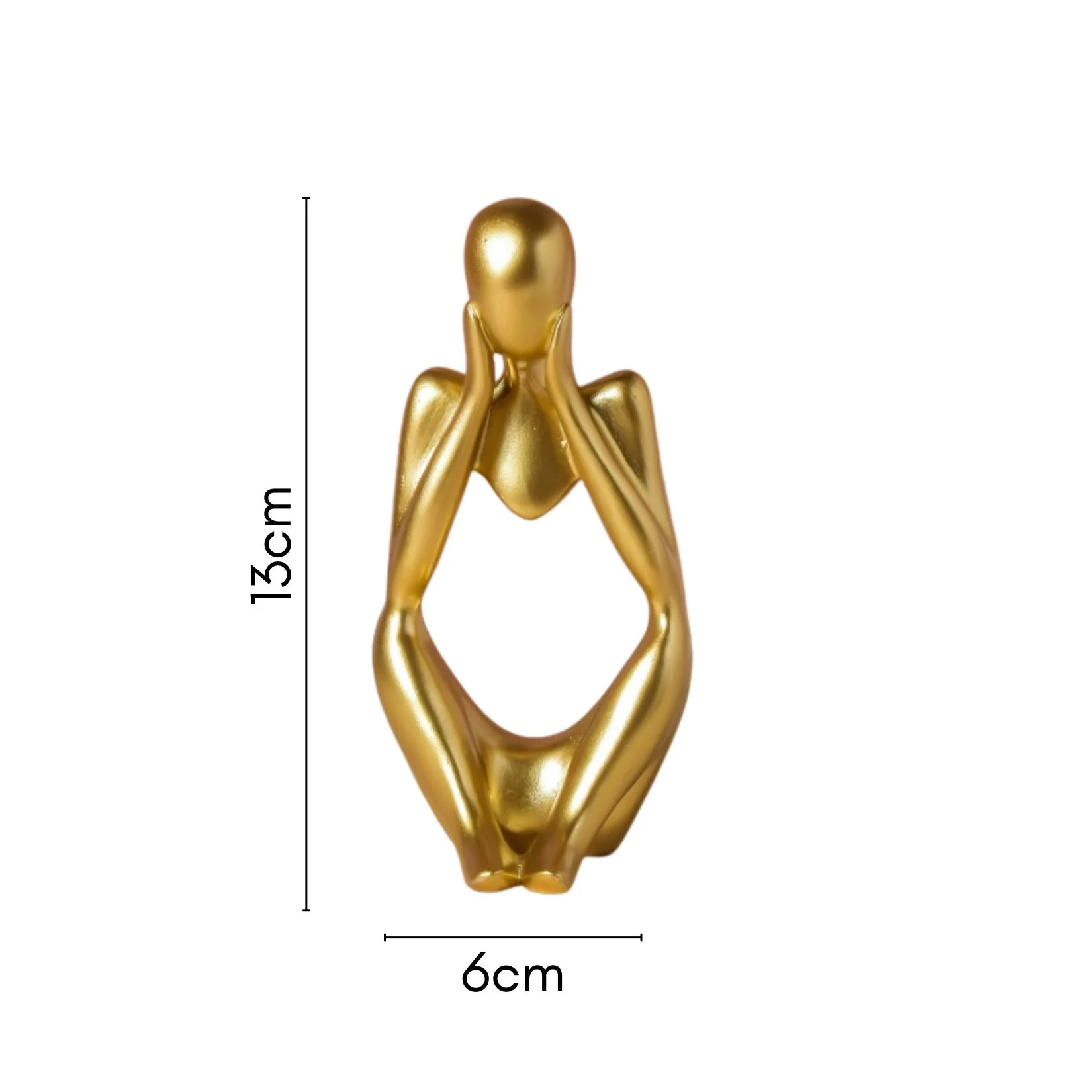 Gold Sitting Showpiece In Thought - Image 8