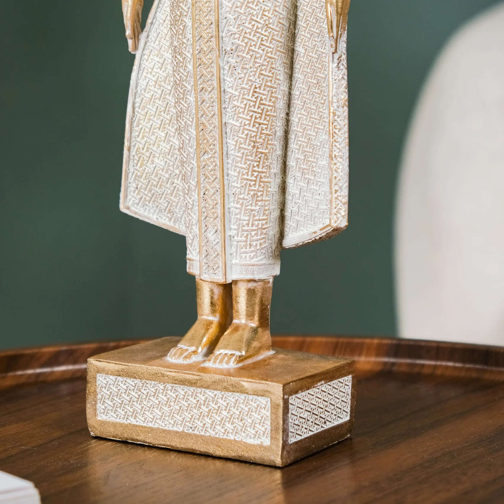 Gold Standing Buddha Decor Statue Large 16 Inch - Image 7