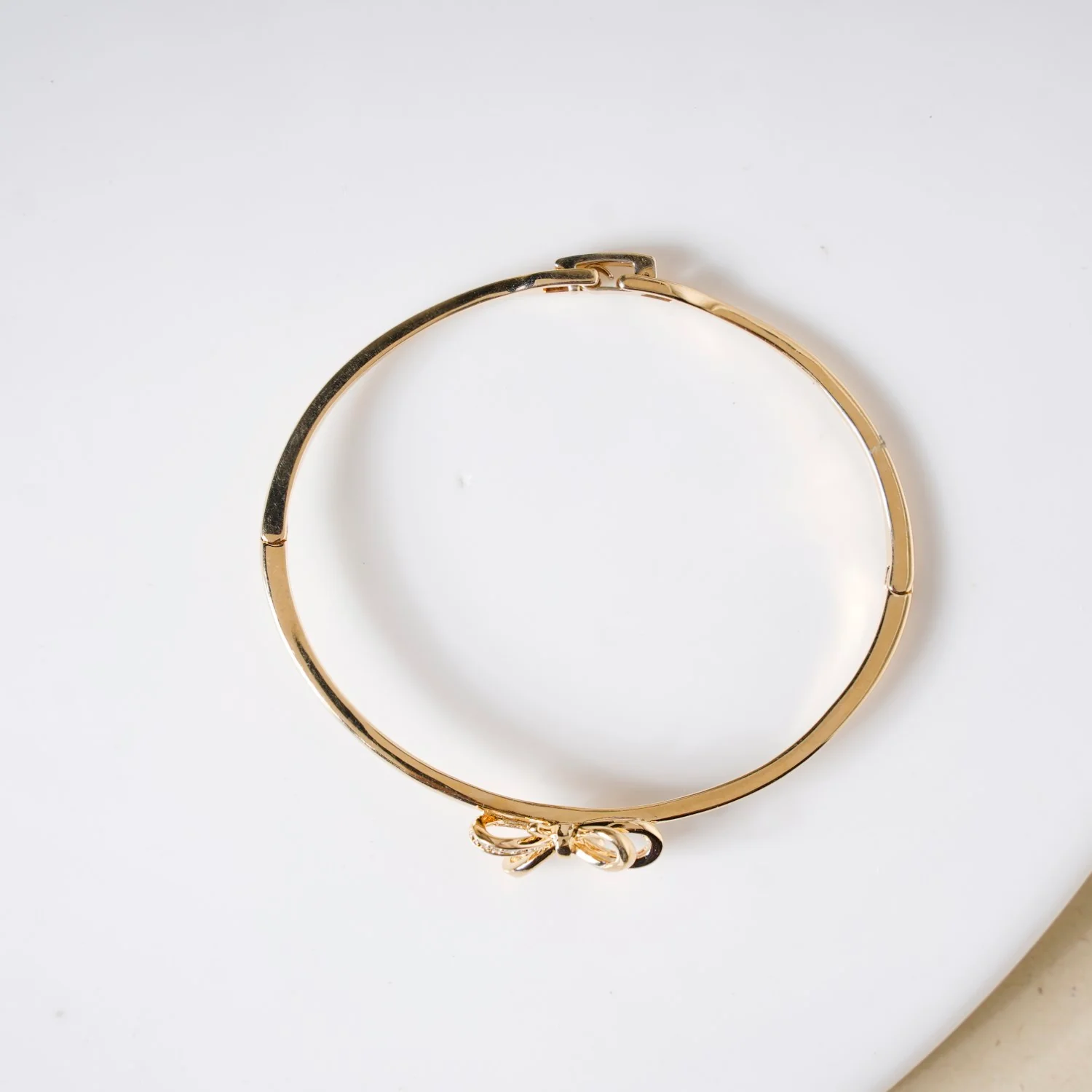 Gold Stone Studded Bow Bracelet - Image 7
