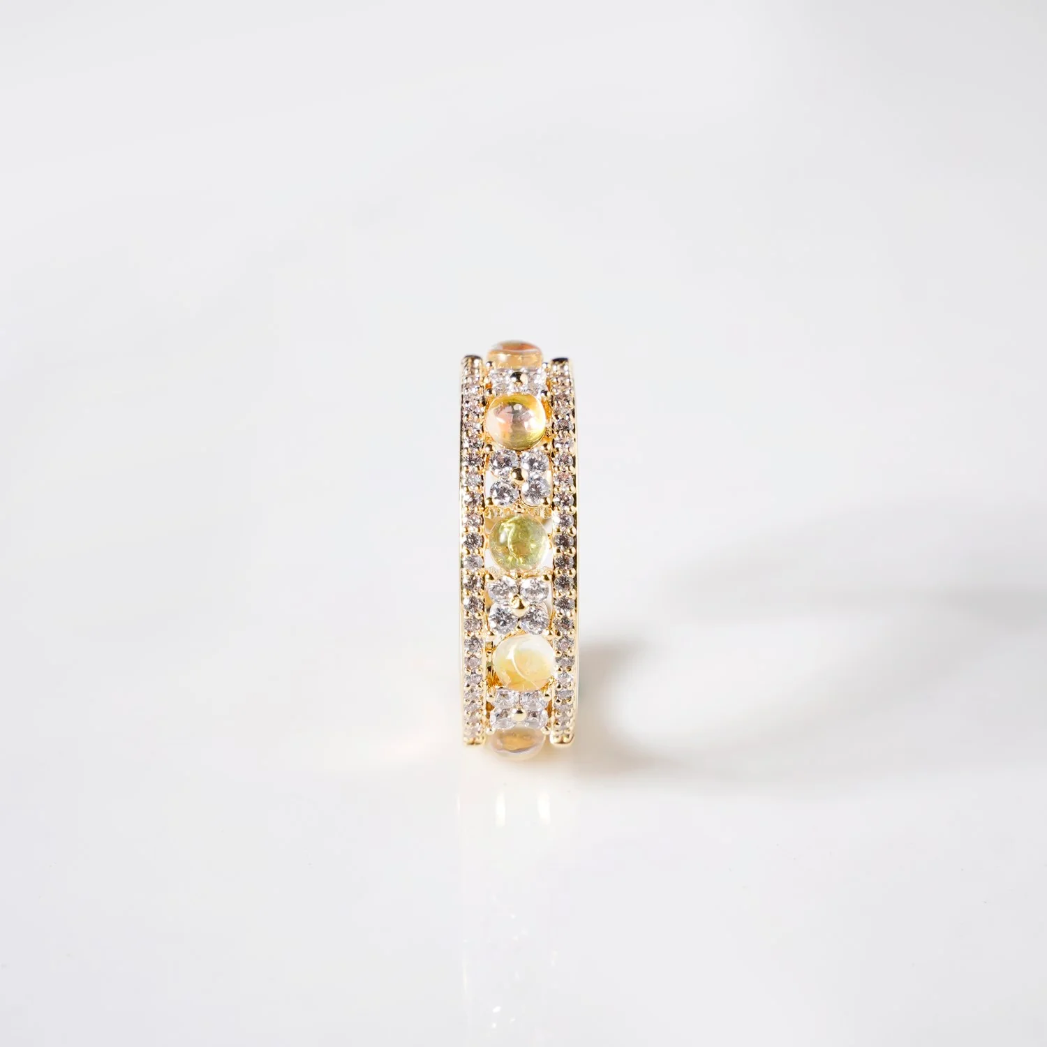 Gold Stone Studded Thumb Ring - Image 5