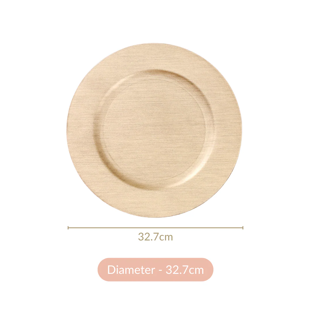 Gold Textured Charger Plates Set Of 6 13 Inch - Image 7