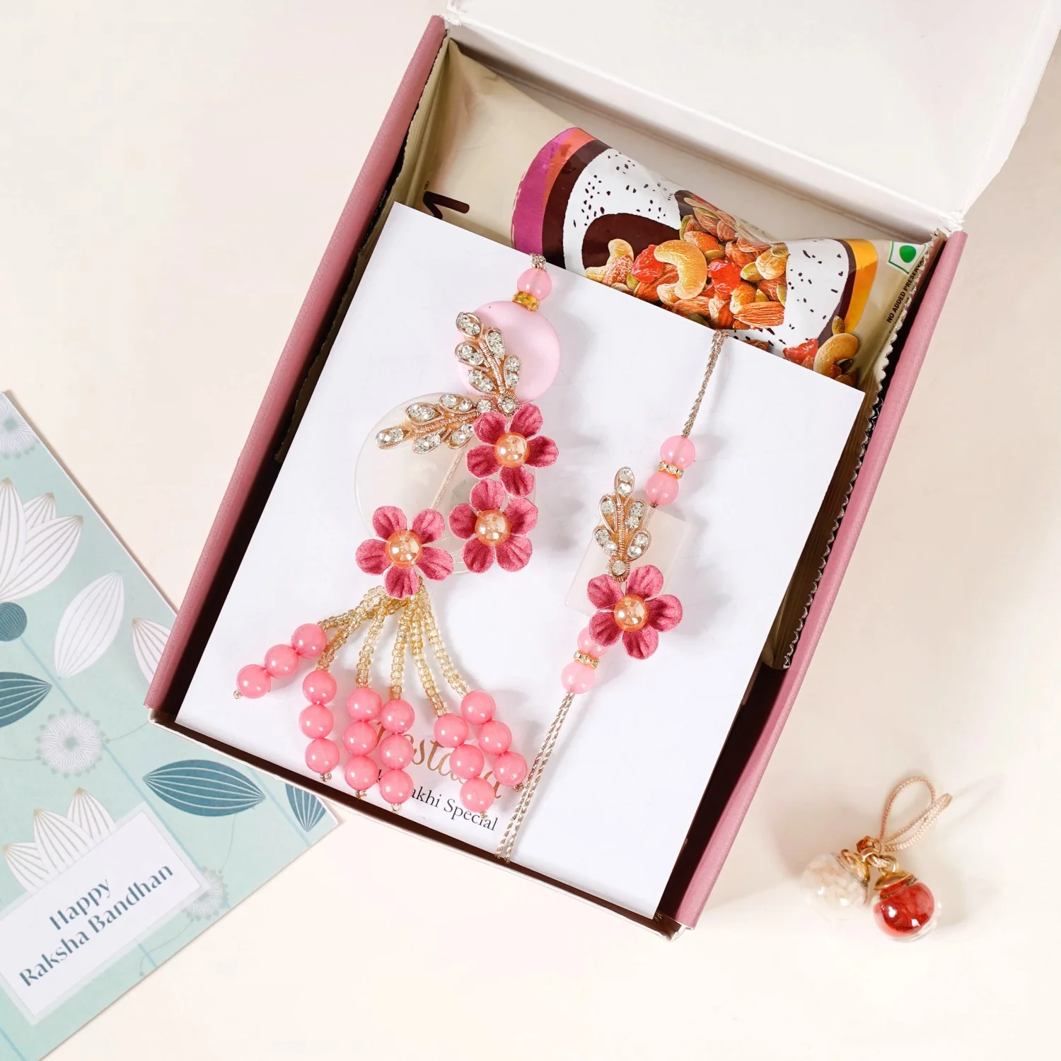 Gold Tray Rakhi Lumba Gift Hamper - Image 8