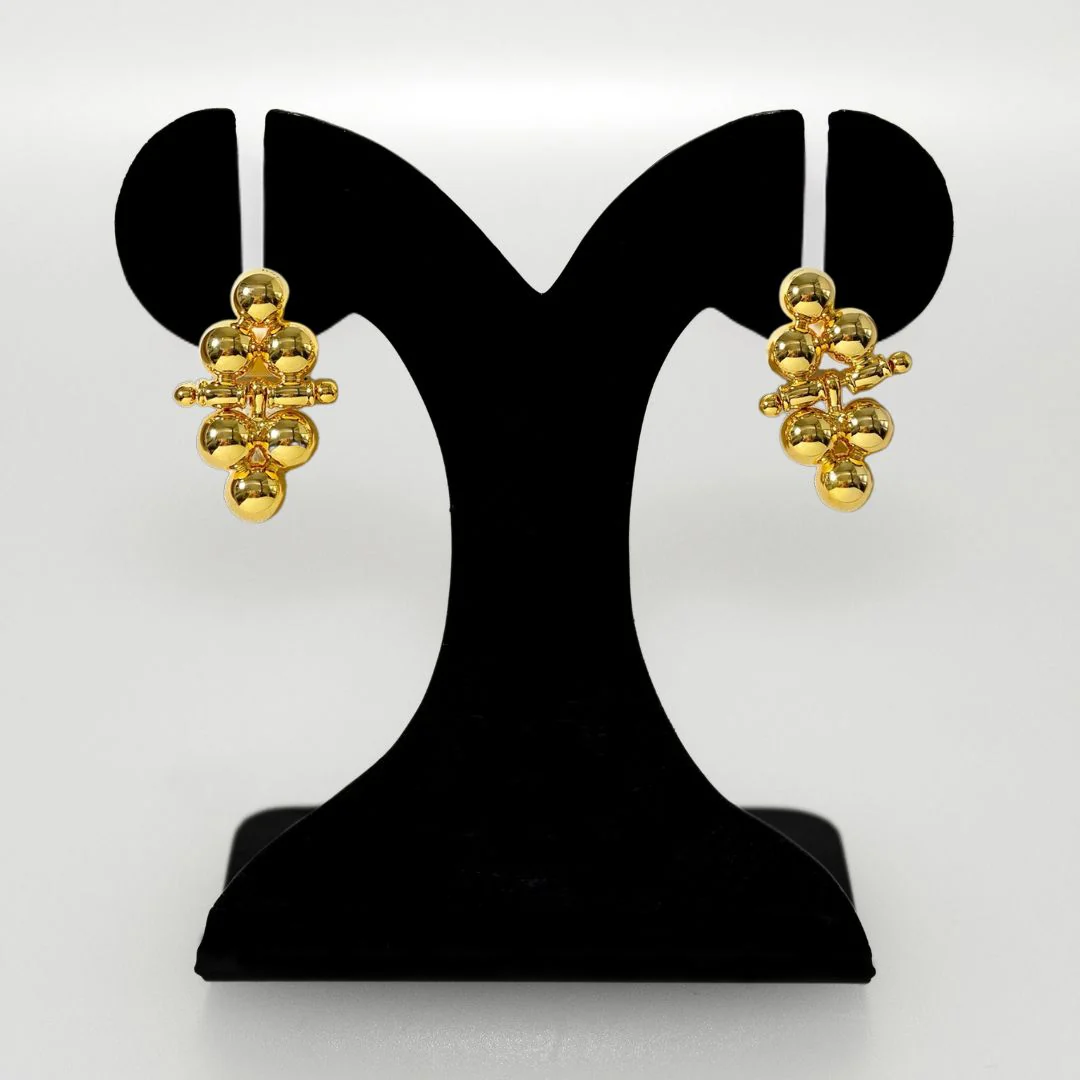 Gold Triad Earrings - Image 5