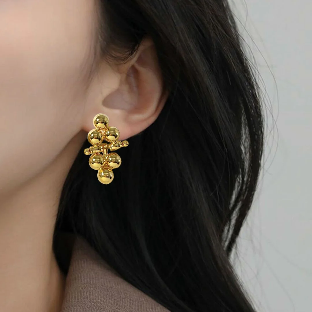 Gold Triad Earrings - Image 6