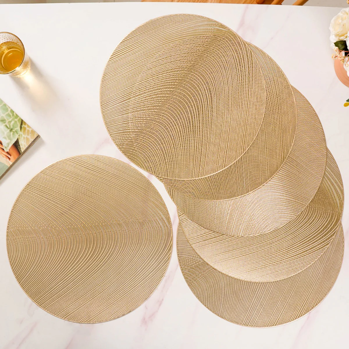 Gold Waterproof Table Mat Set Of 6 - Image 7
