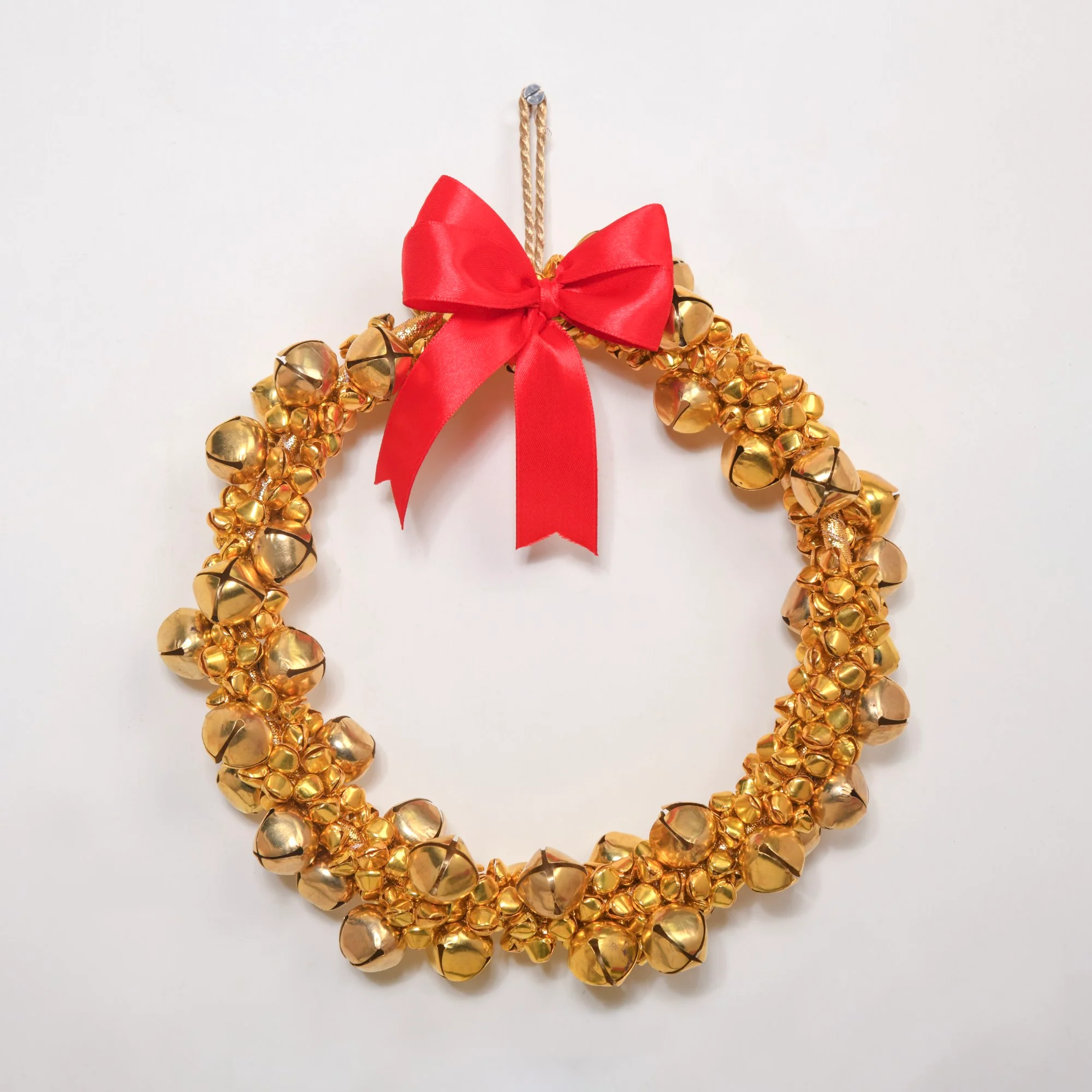 Gold Wreath With Bells 8 Inch - Image 10