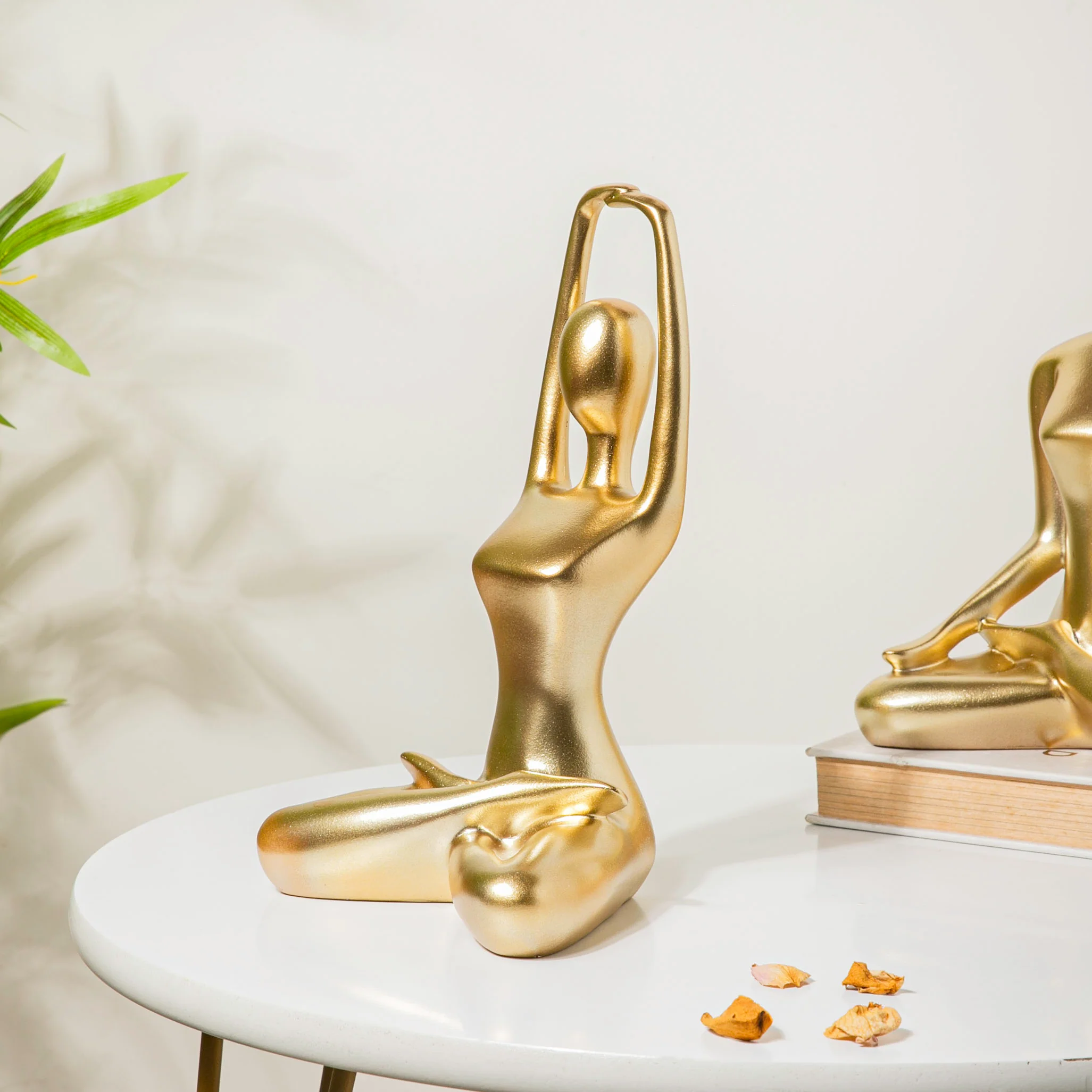 Gold Yoga Showpiece Hands Raised - Image 3
