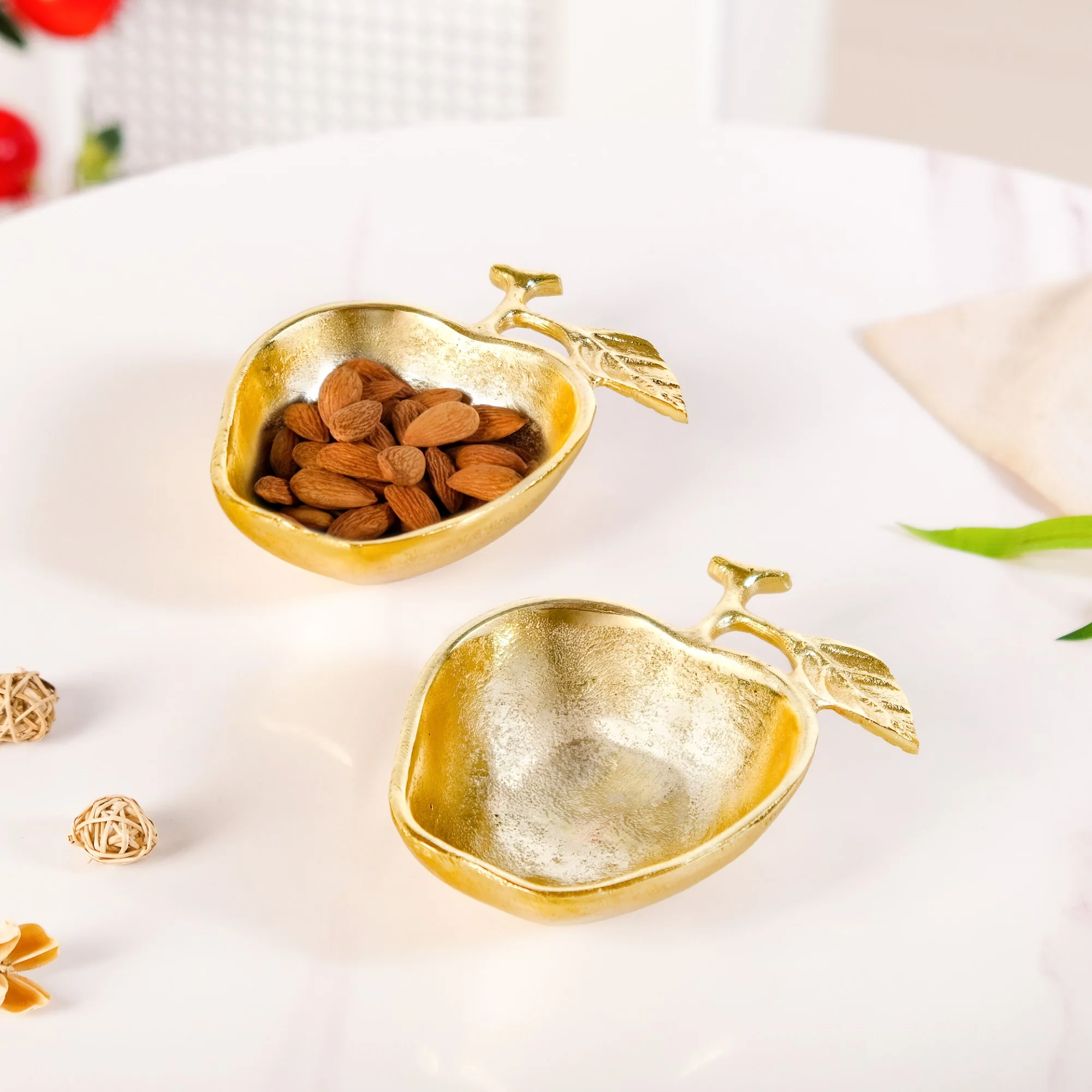 Golden Apple Trinket Bowl Set Of 2 - Image 3