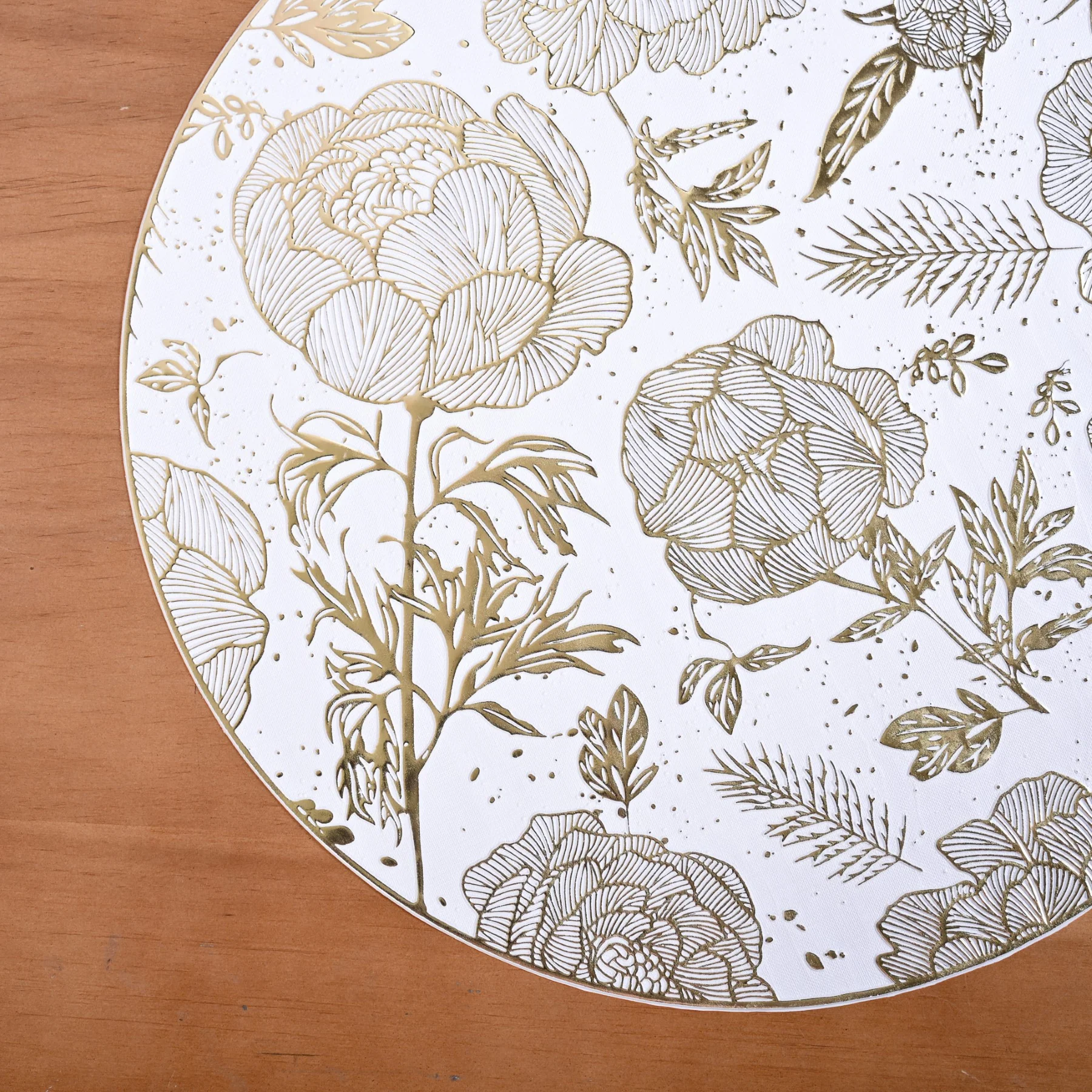 Golden Bloom Dinner Table Mat Set Of 6 - Image 6