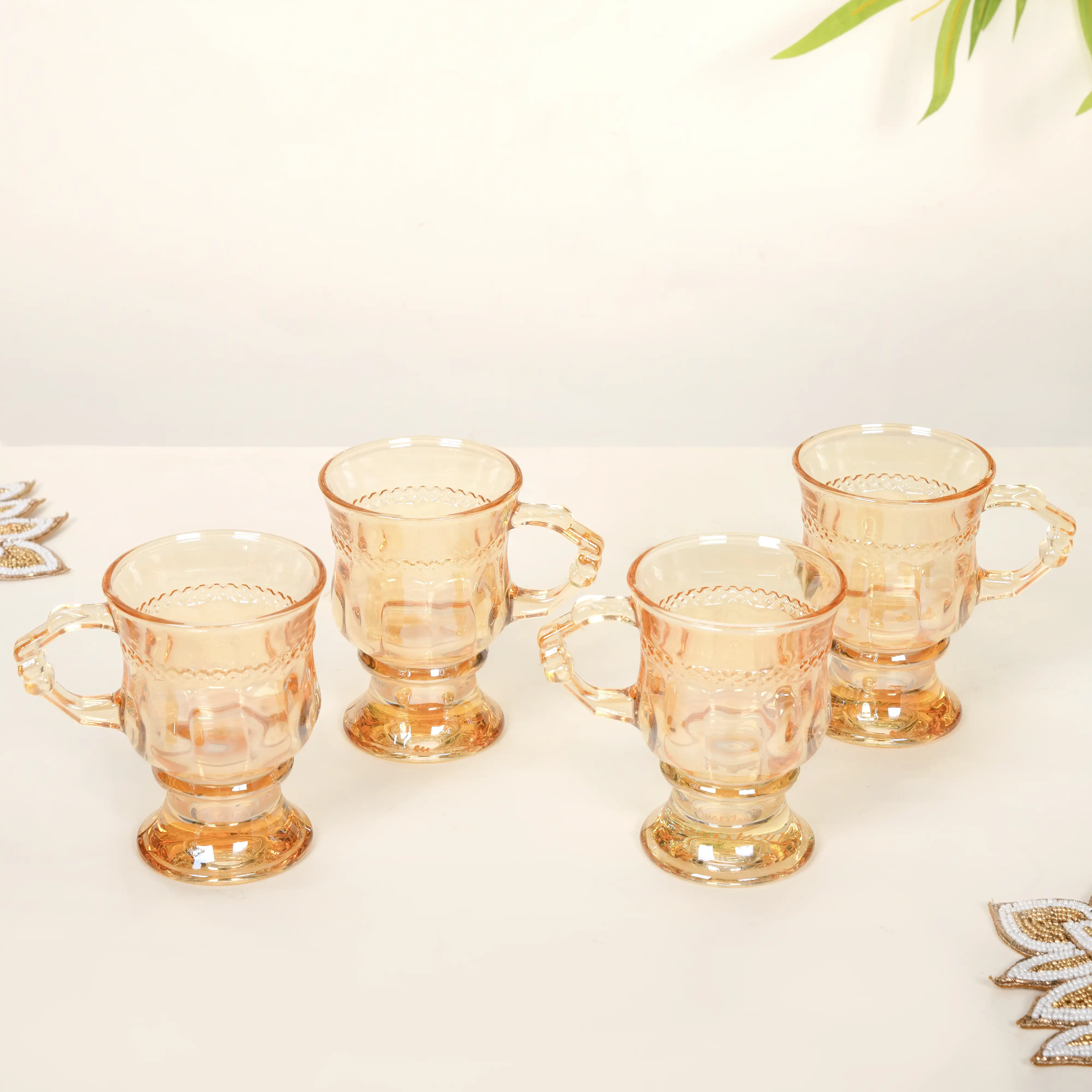Golden Glass Gift Hamper Set of 4 - Image 4