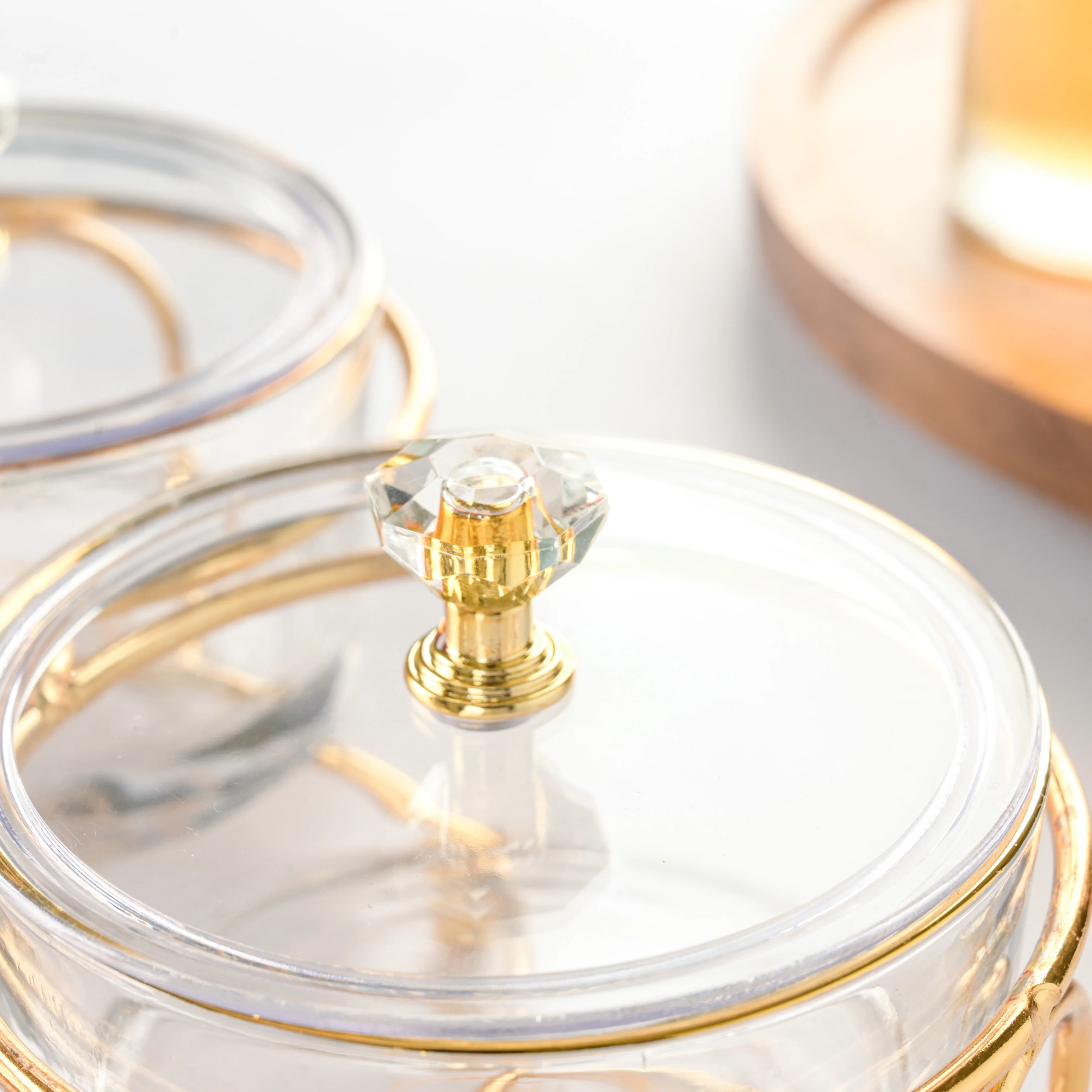 Golden Heart Transparent Jars With Stand Set Of 4 200ml - Image 9