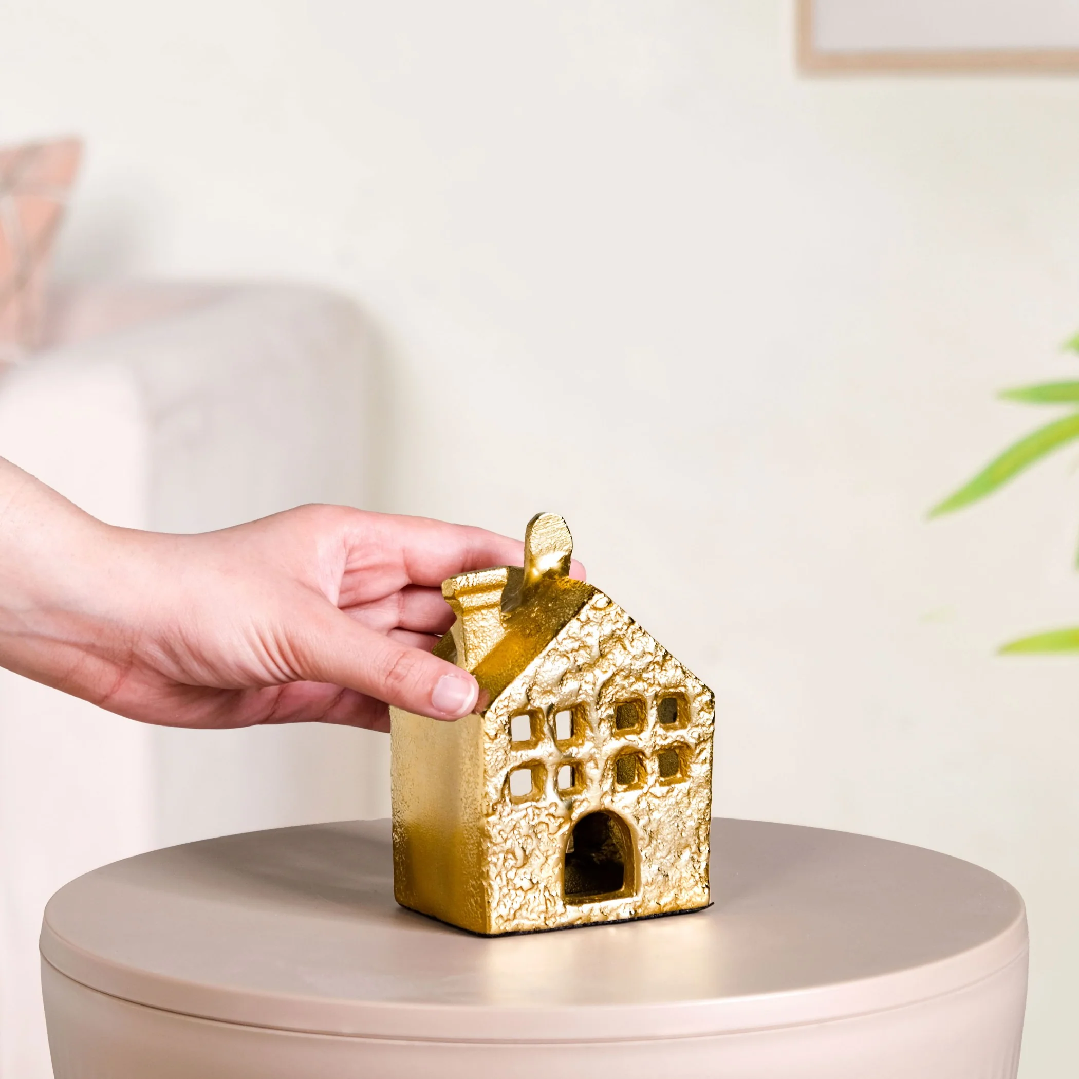 Golden Nest Mini House Tealight Holder - Image 3