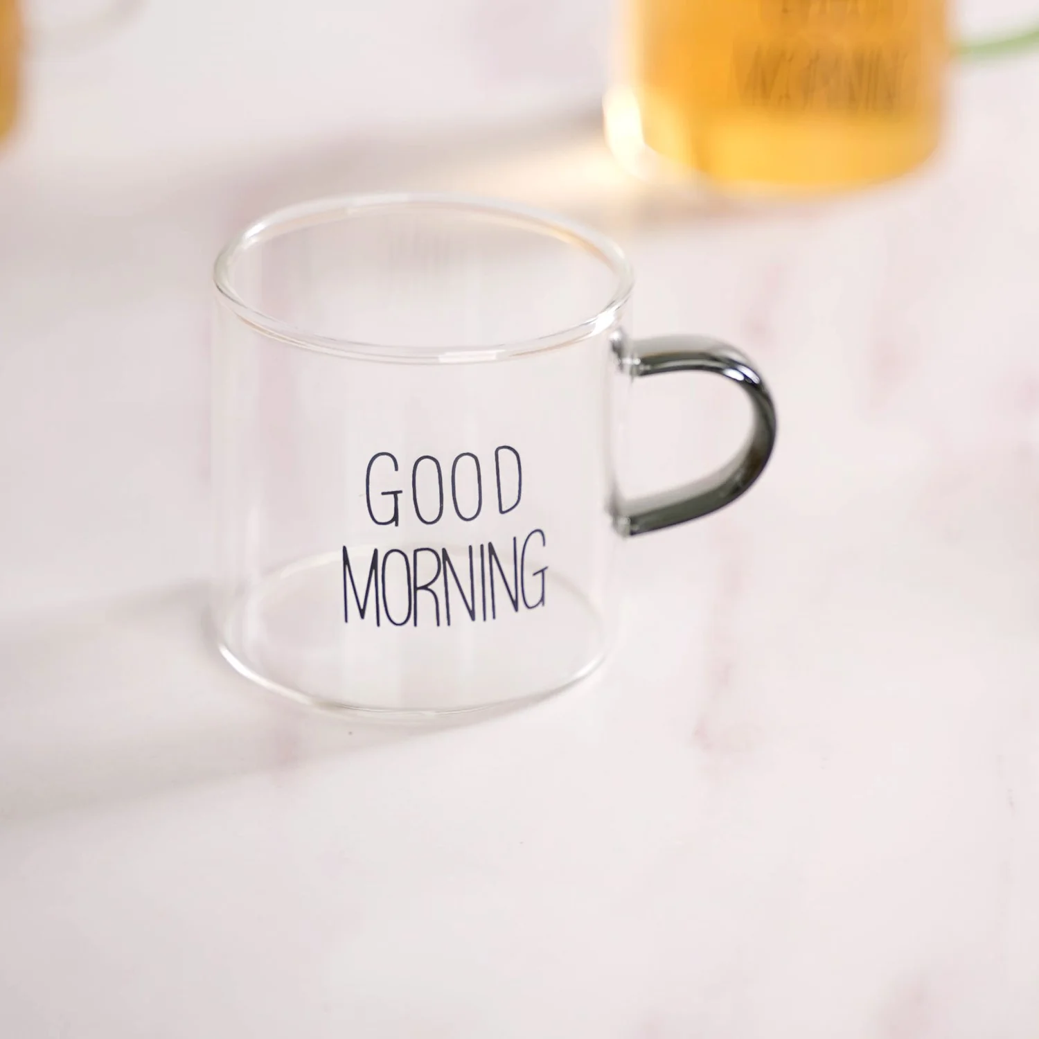 Good Morning Assorted Multicolour Handle Tea Cups Set Of 6 130ml - Image 8