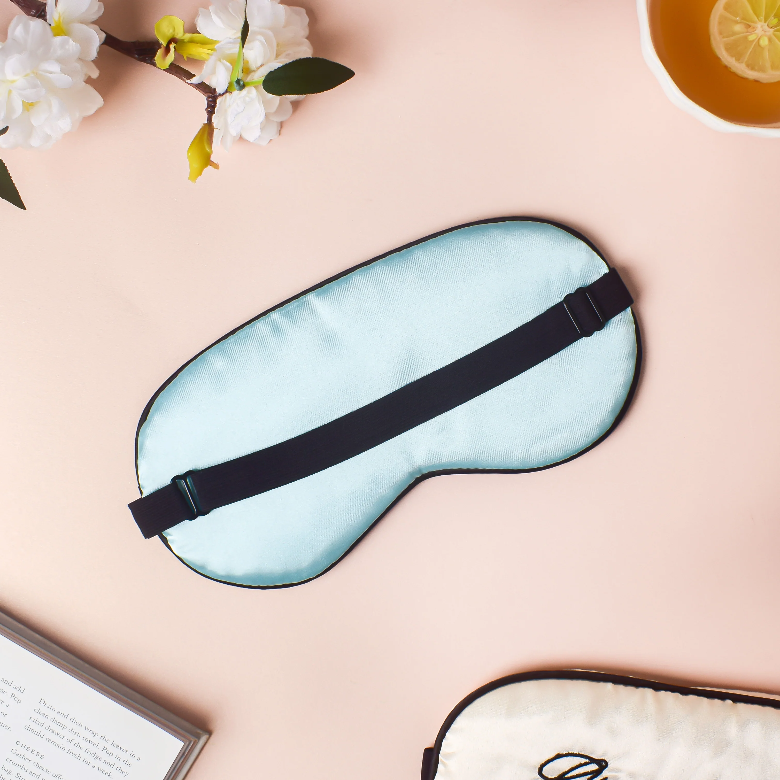 Good Night Sleep Satin Eye Mask Blue - Image 3