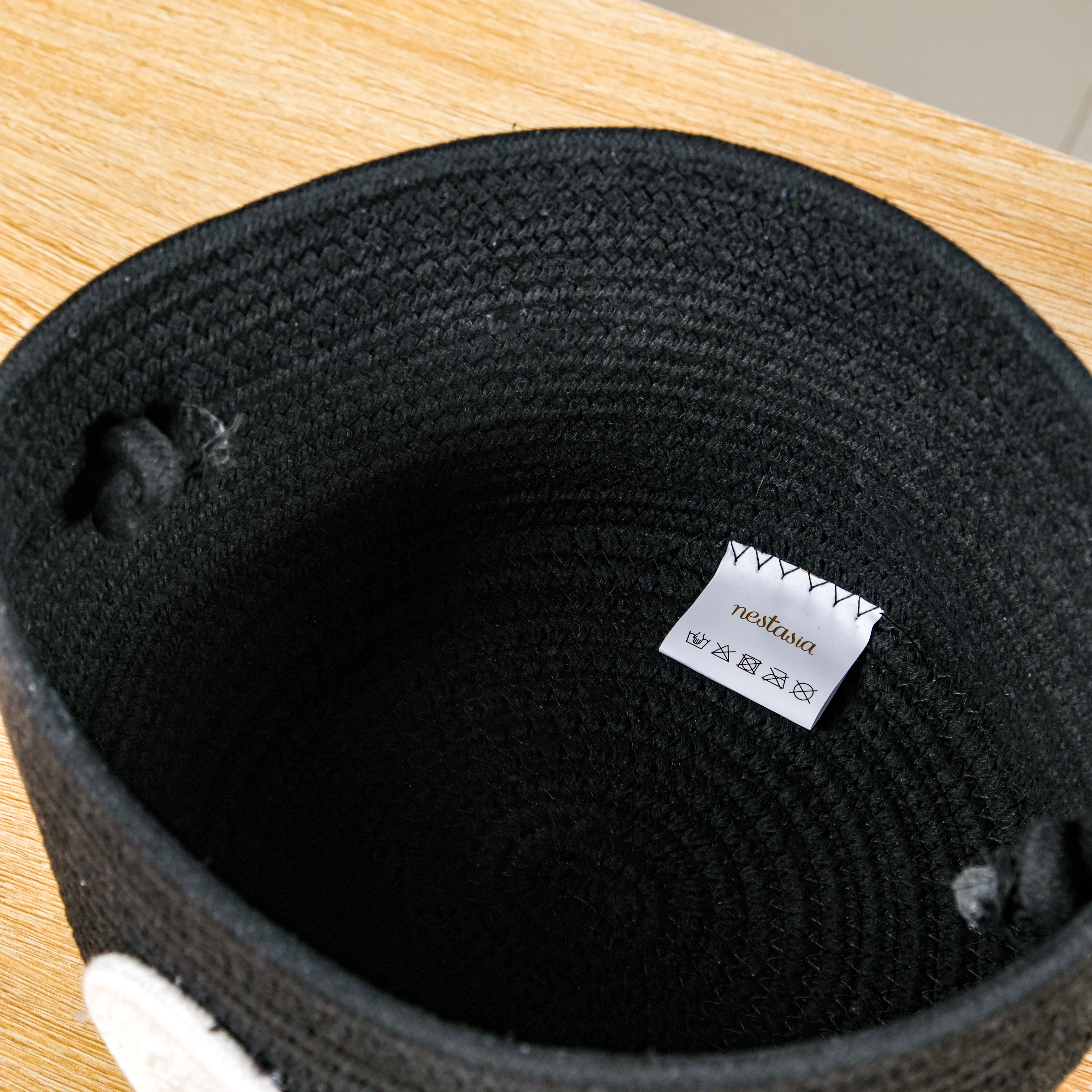 Googly Eyes Black Storage Basket With Lid 17cm - Image 8