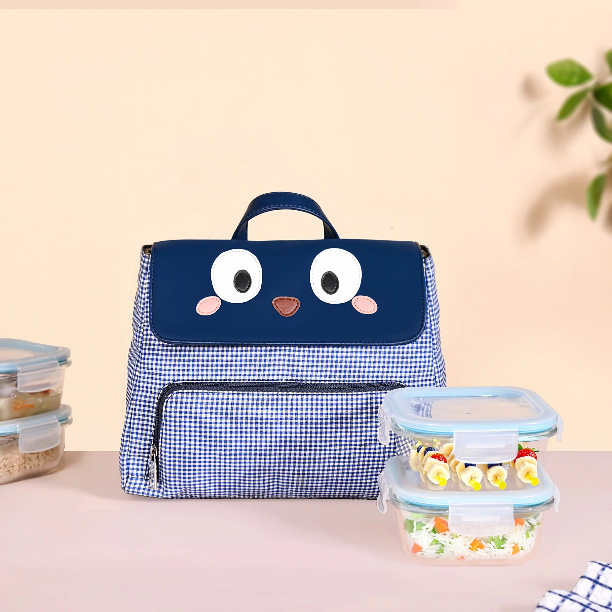Googly Eyes Checkered Bag For Kids - Image 8