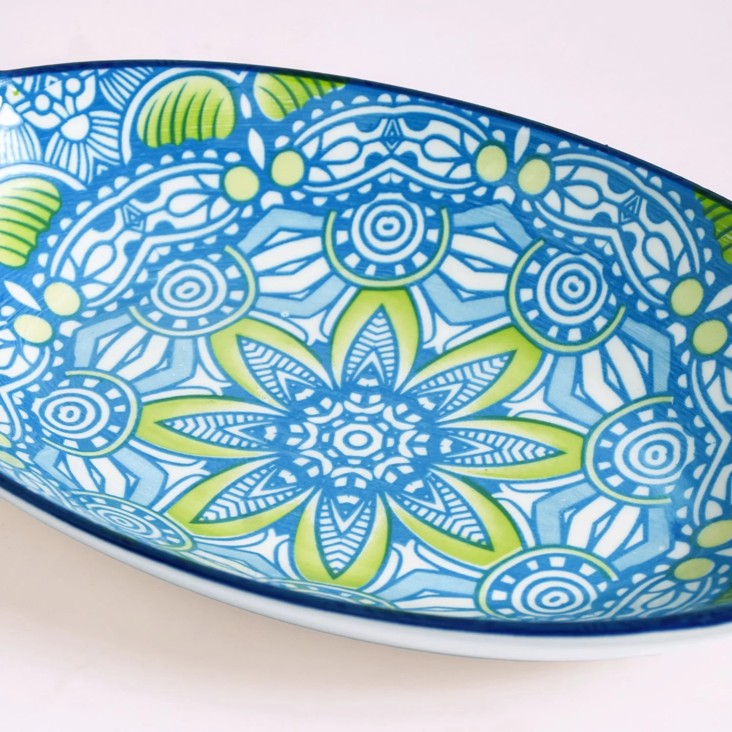 Green And Blue Mandala Serving Platter Set Of 2 - Image 9