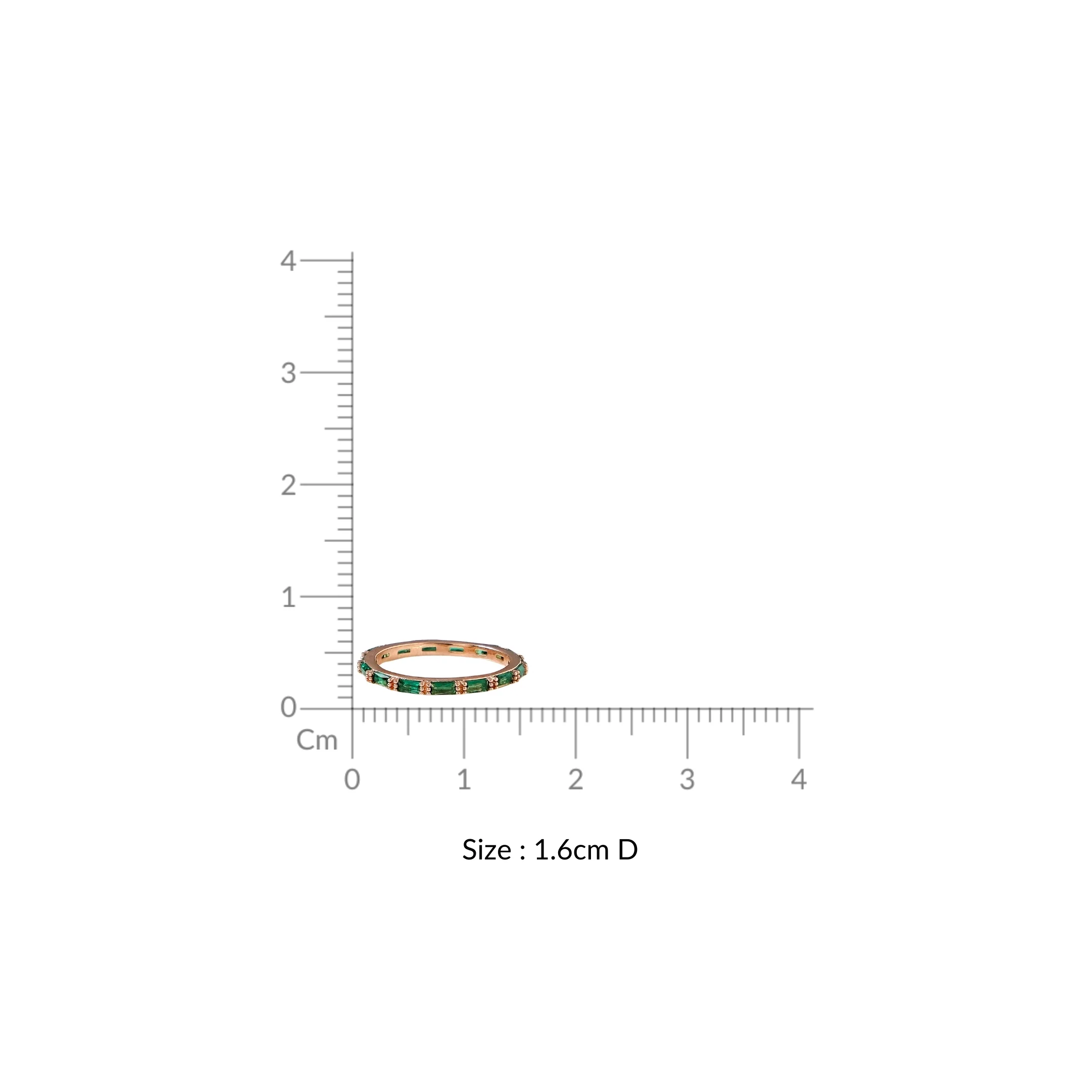 Green And Gold Dainty Finger Ring - Image 3