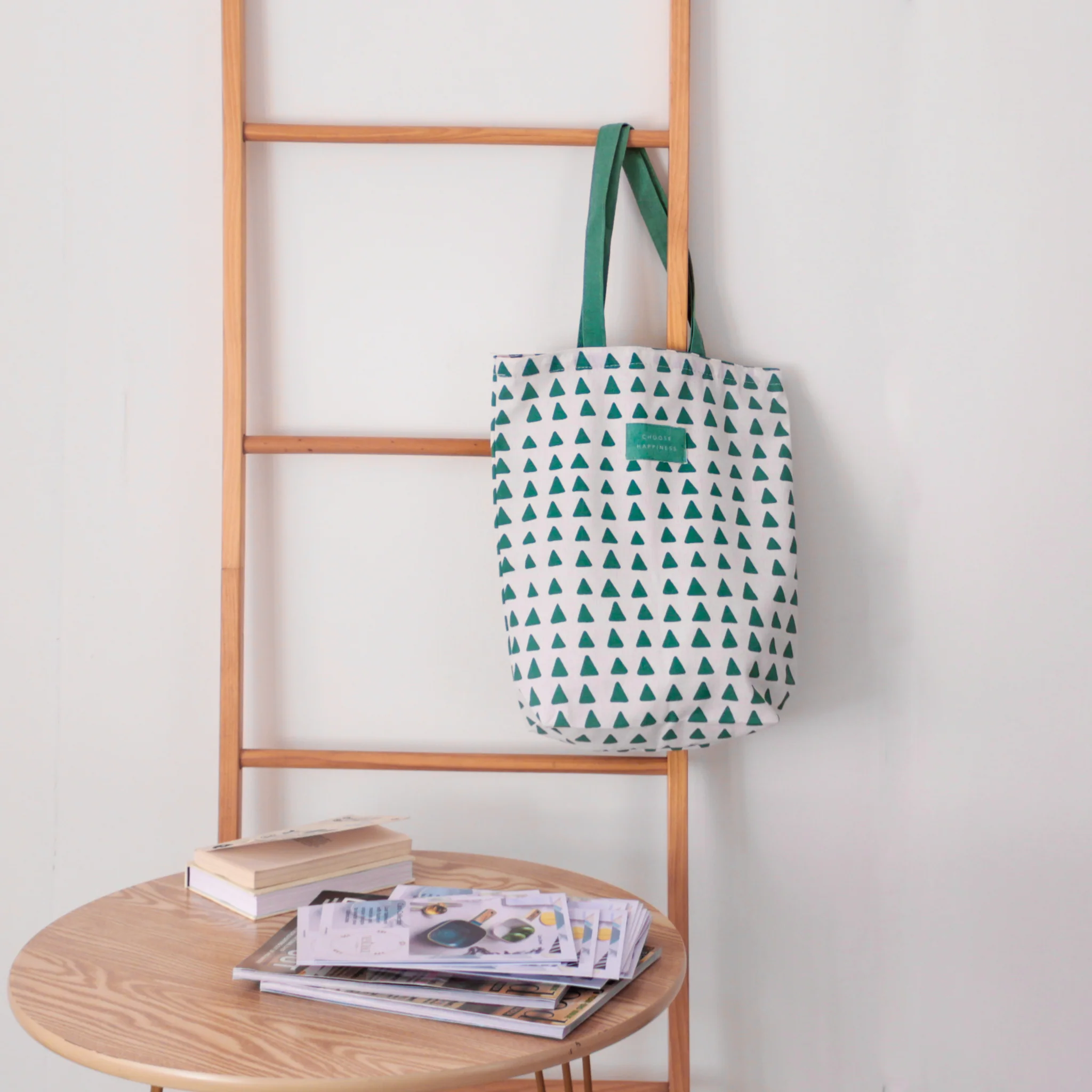 Green And White Tote Bag