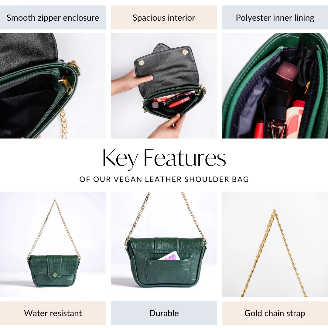Croco Go-To Outing Bag Green - Image 7