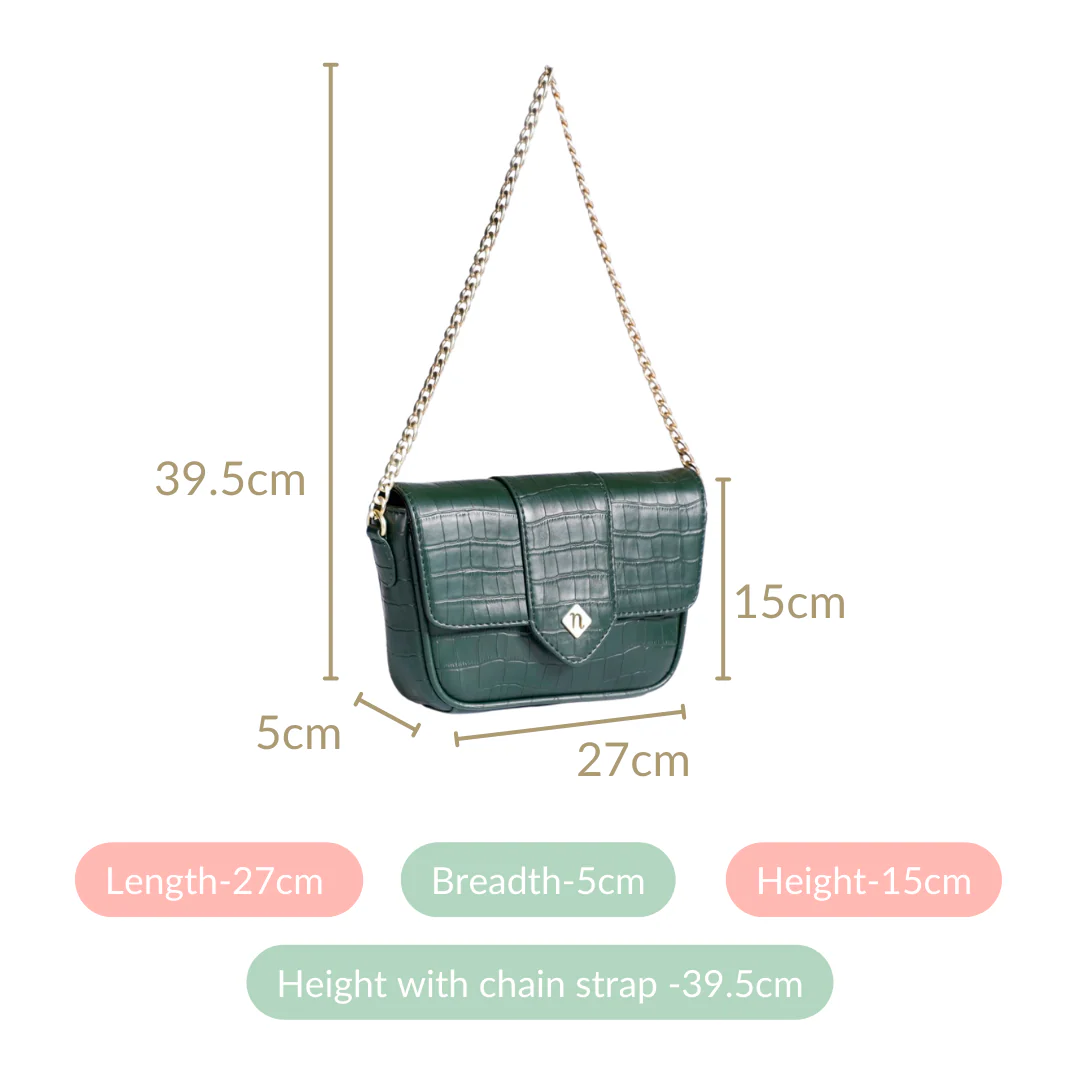 Croco Go-To Outing Bag Green - Image 8