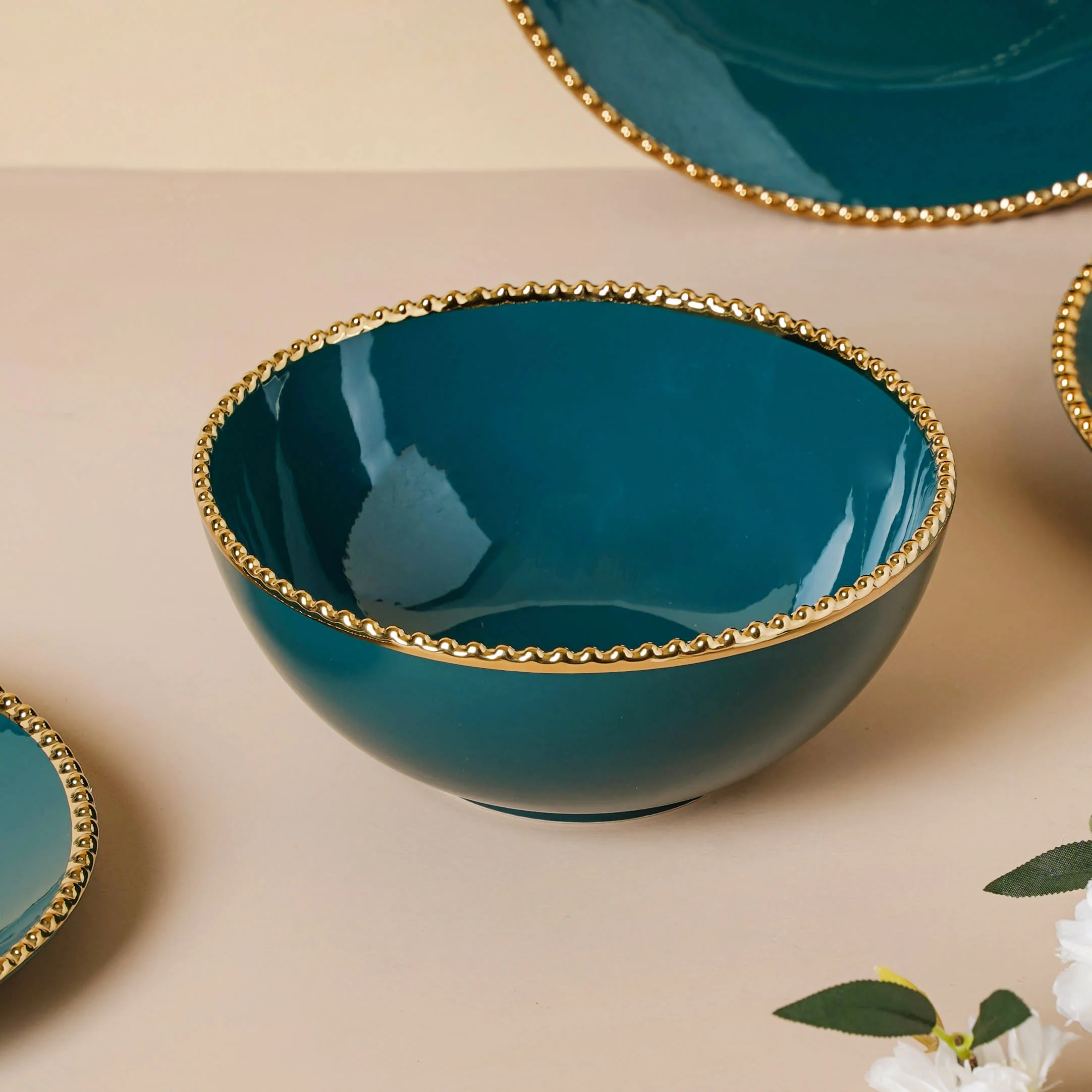 Green Elysian 21 Piece Dinner Set For 6 - Image 7