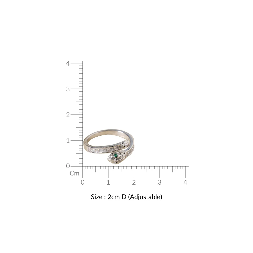 Green Eye Serpent Ring - Image 3