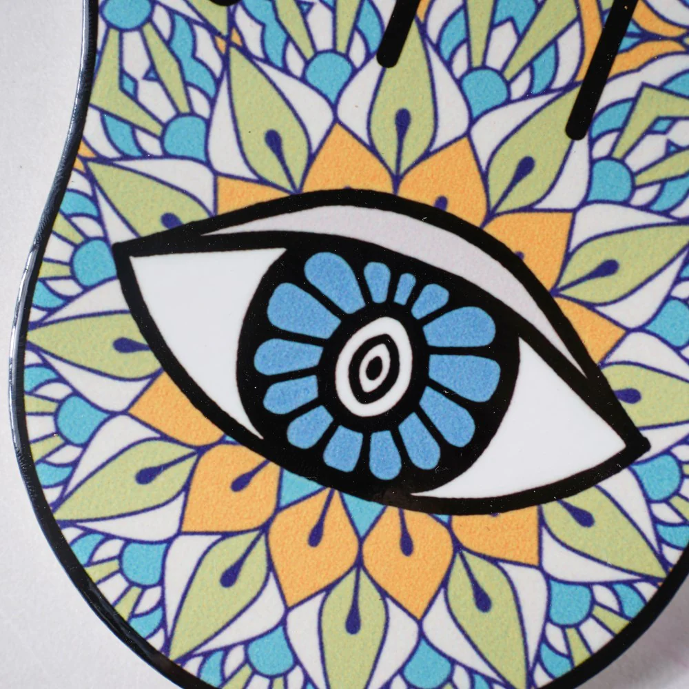 Green Healing Hamsa Hand Coaster - Image 6