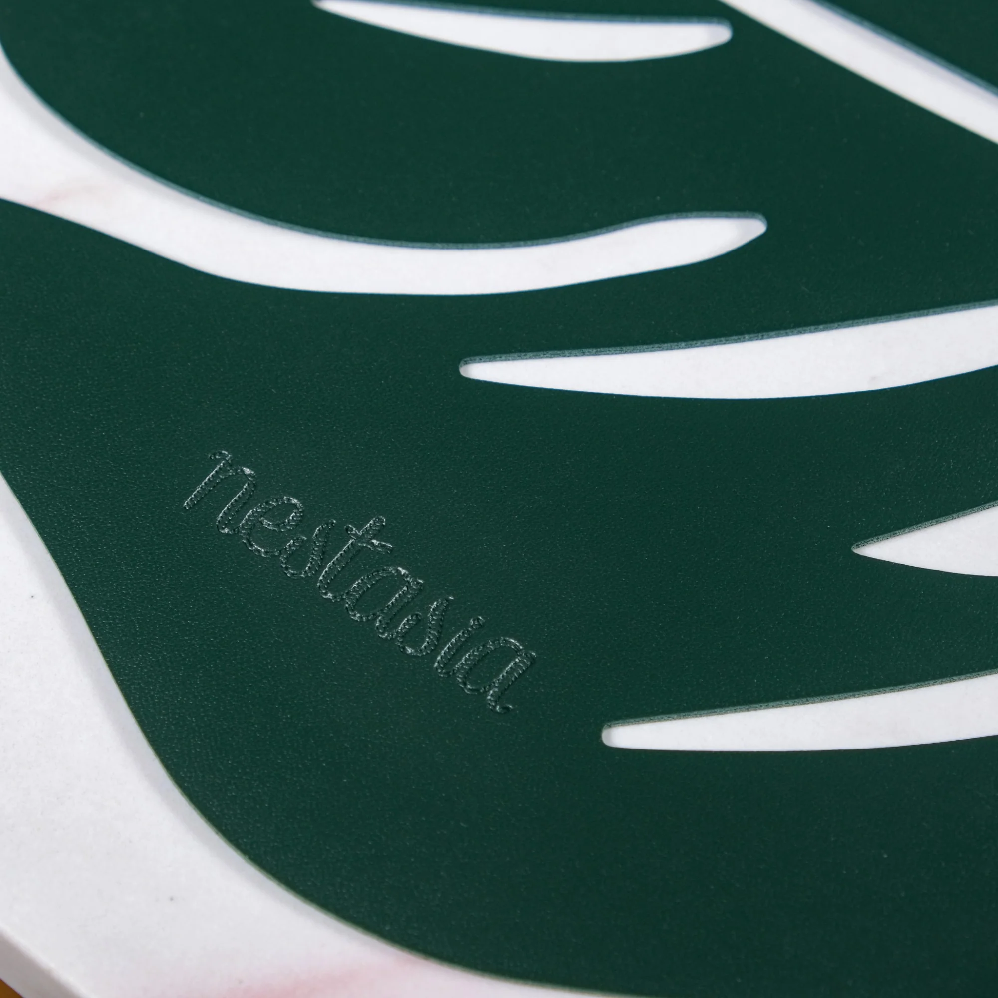 Green Laser Cut Monstera Leaf Table Mat Set Of 6 - Image 6