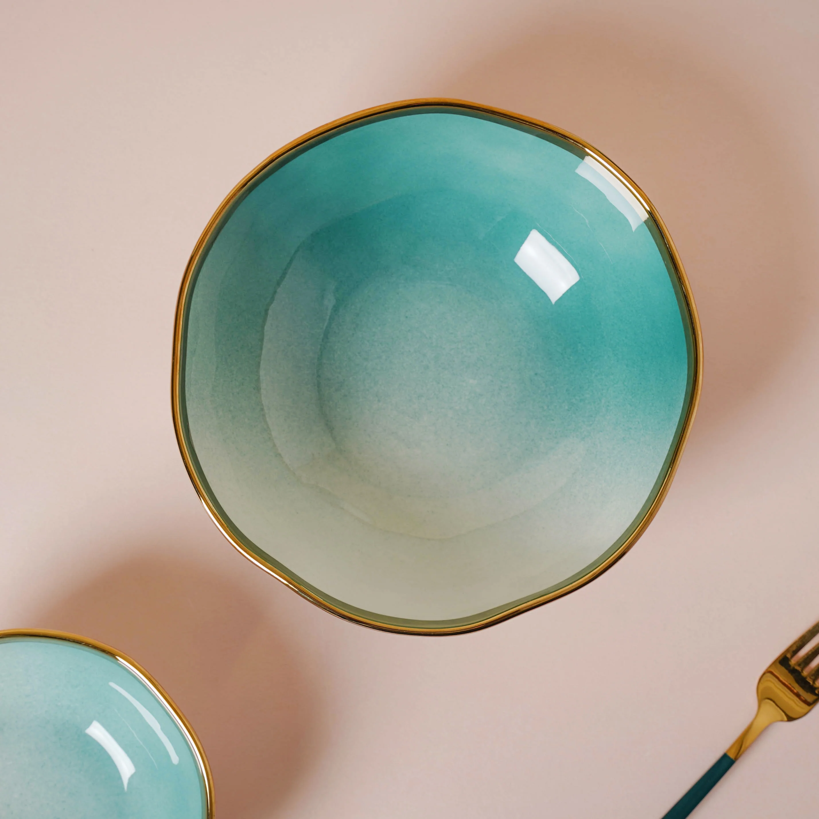 Green Ombre 21 Piece Dinner Set For 6 - Image 15