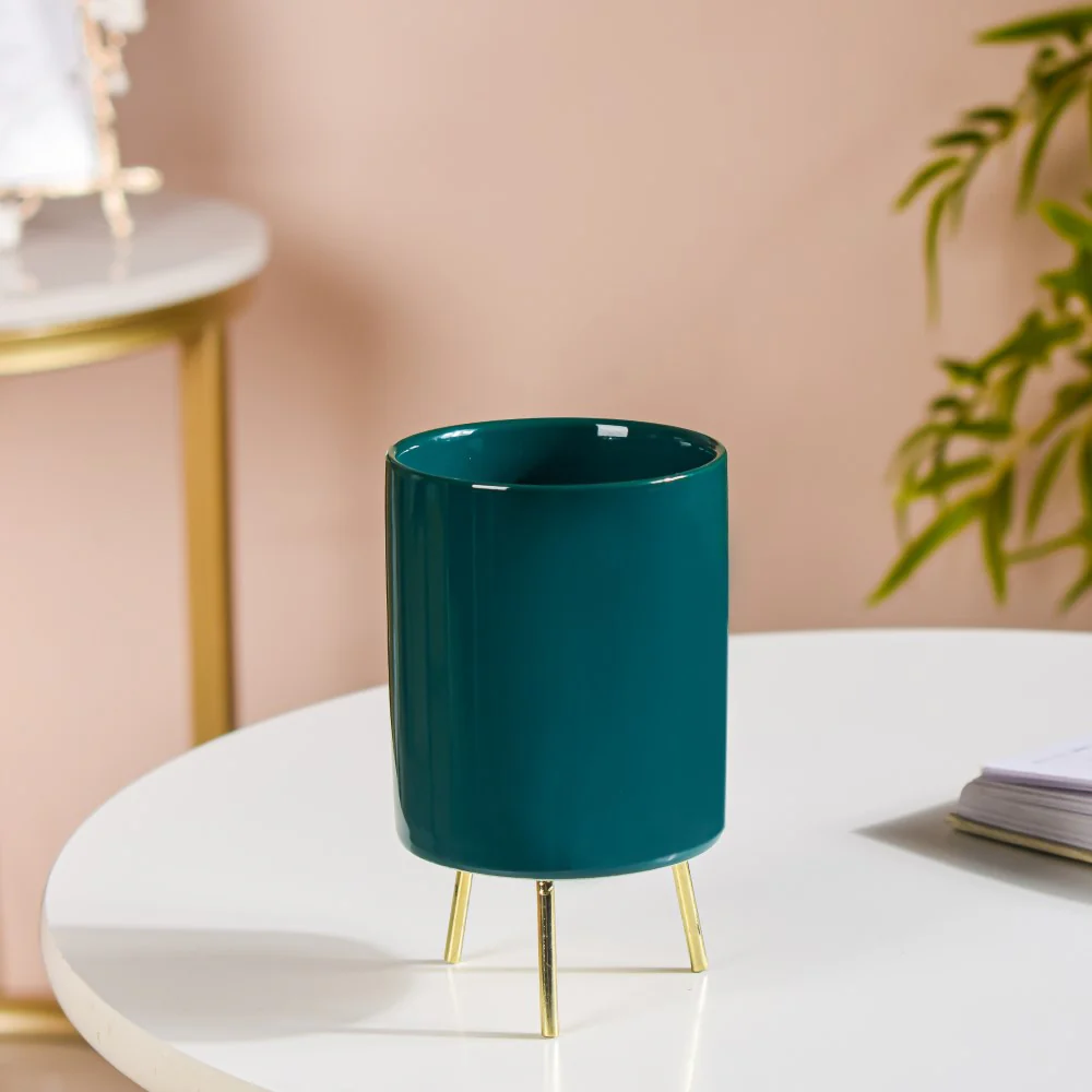 Green Porcelain Table Planter - Image 4