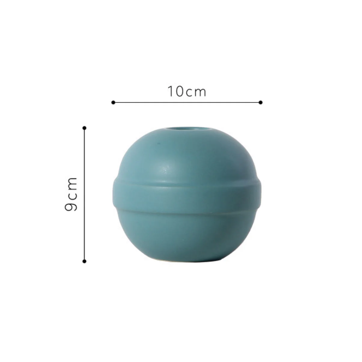 Teal Round Vase - Image 3