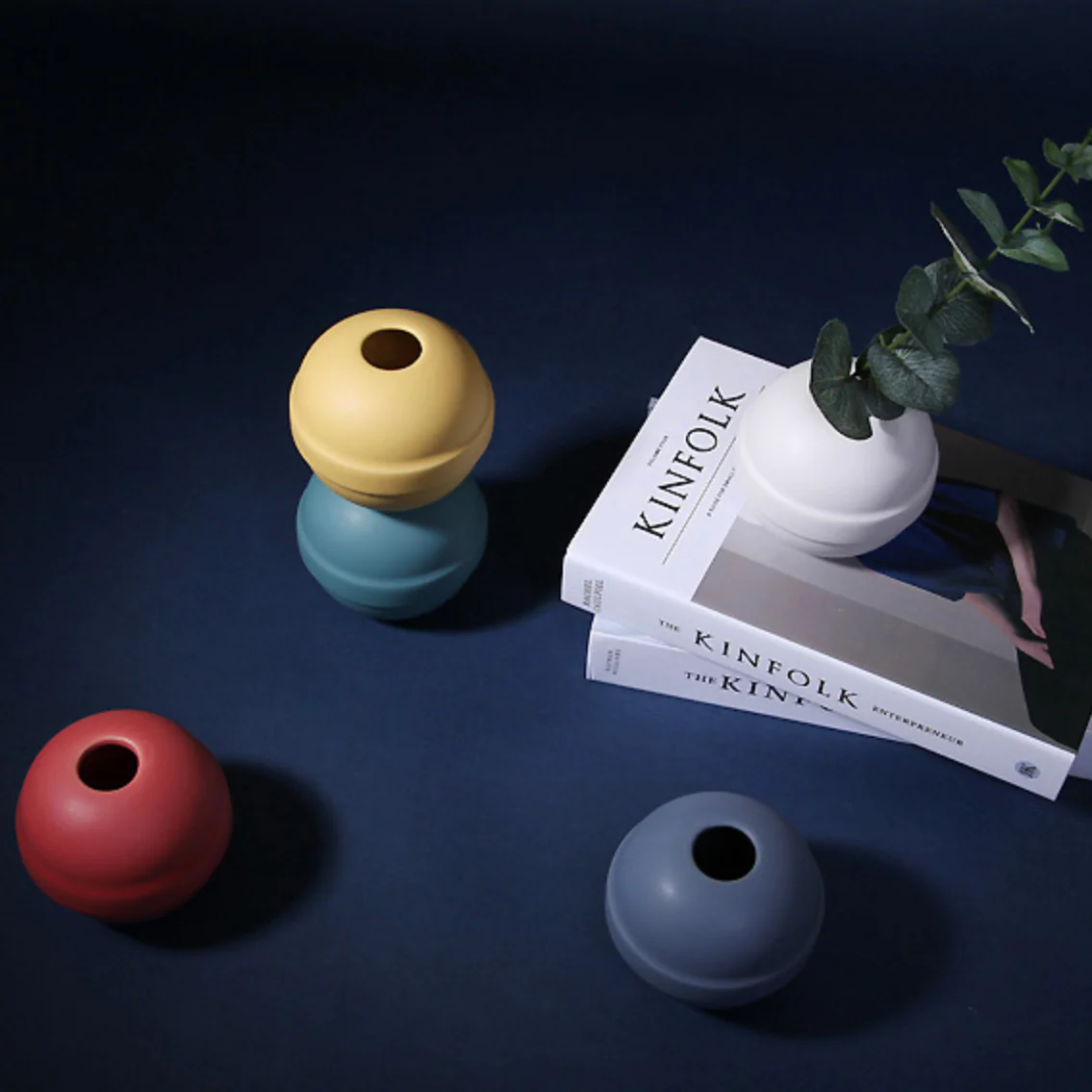 Teal Round Vase - Image 4