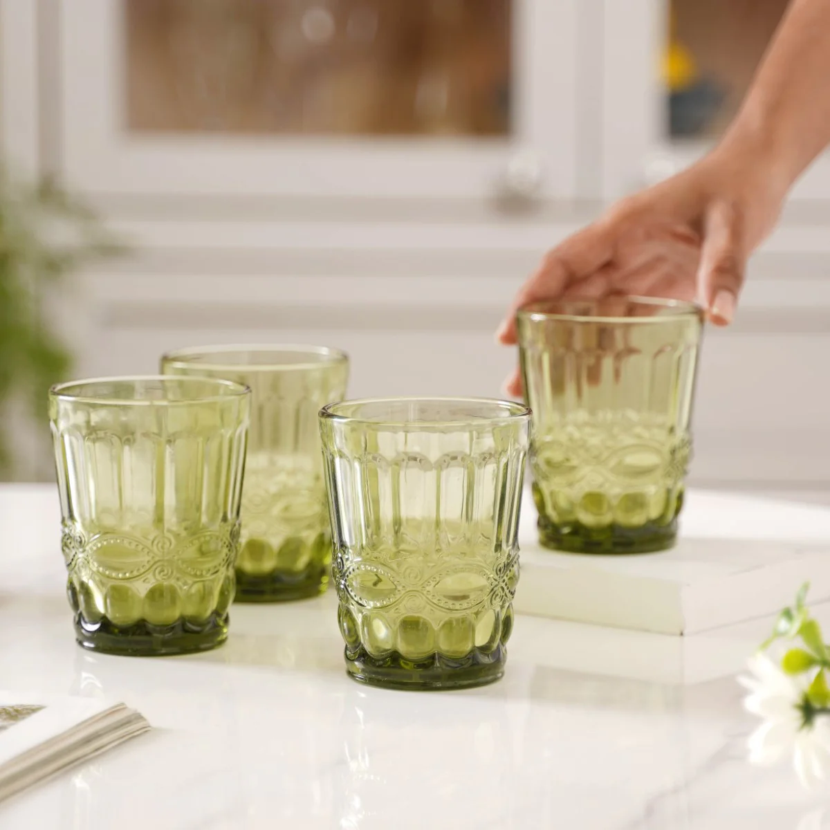 Green Water Cup Set of 4 - Image 2