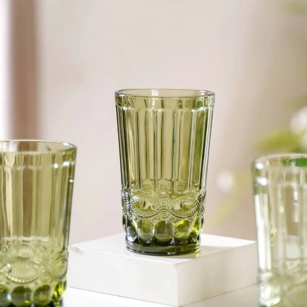 Green Water Glass Set of 4 - Image 4