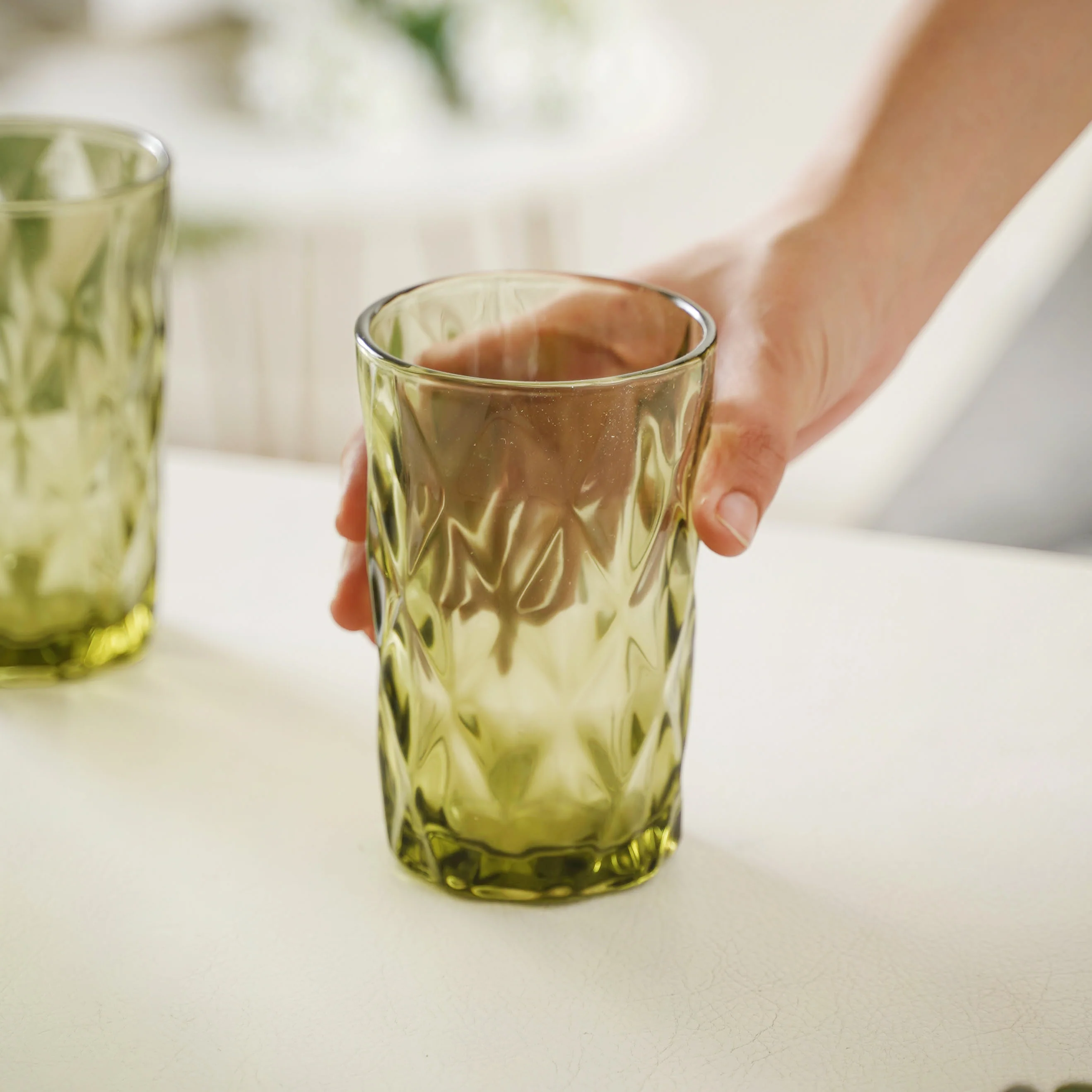 Green Water Tumbler Set of 4 - Image 5