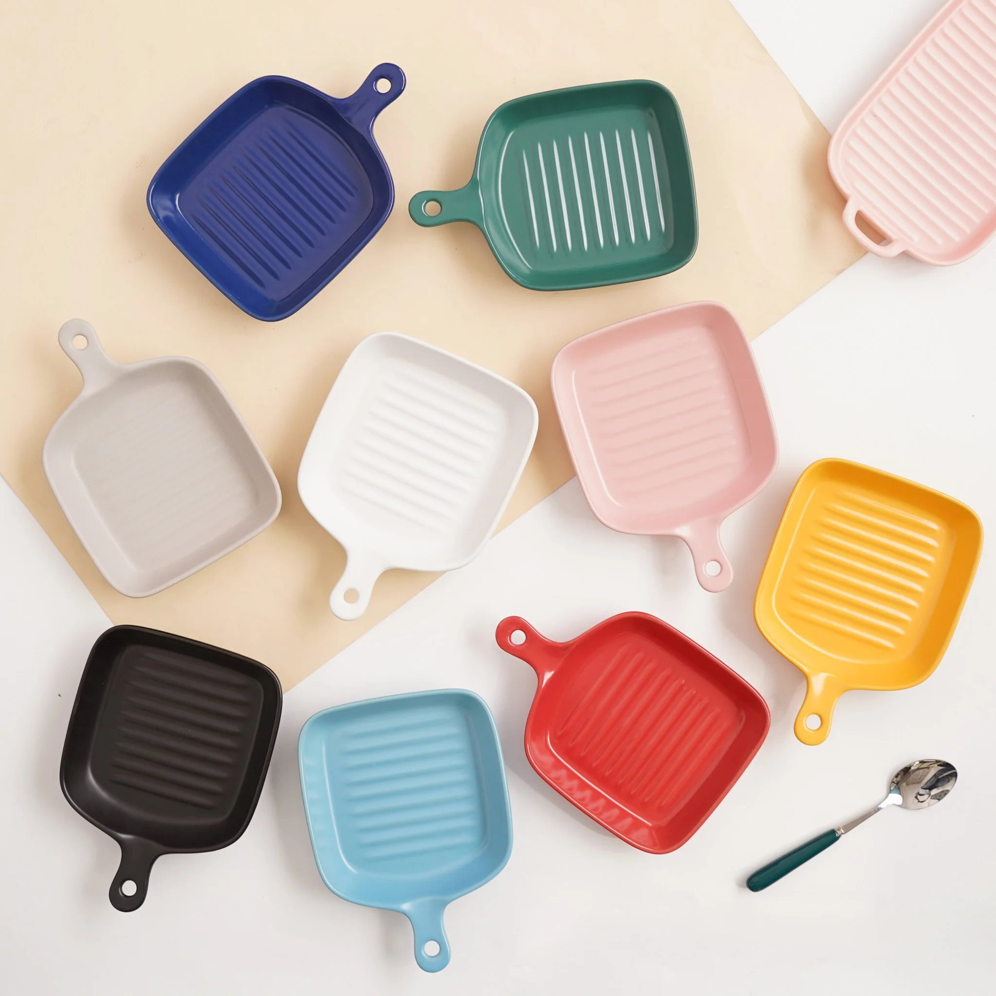 Grey Ceramic Grill Plate - Image 9