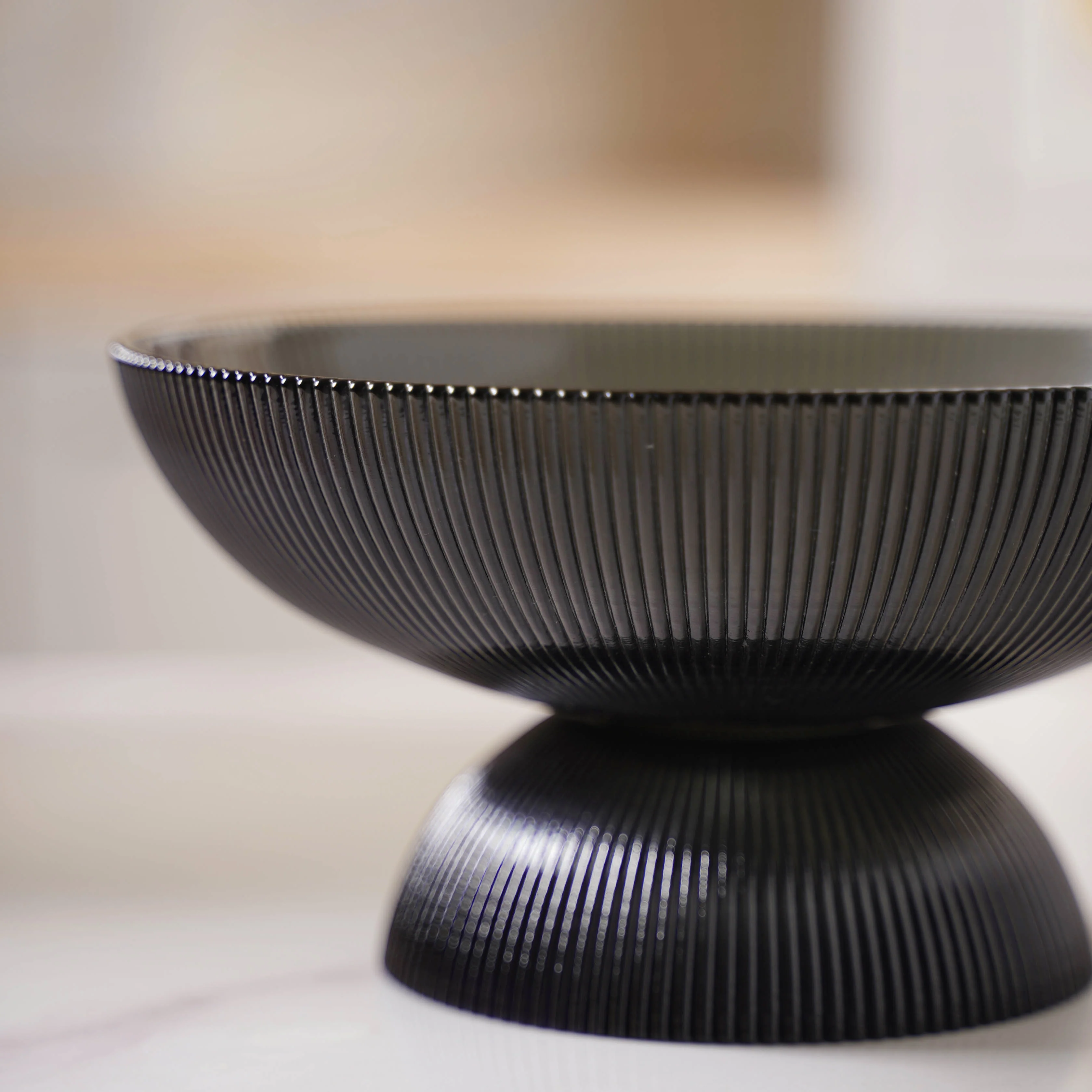 Ribbed Grey Fruit Bowl Small - Image 7