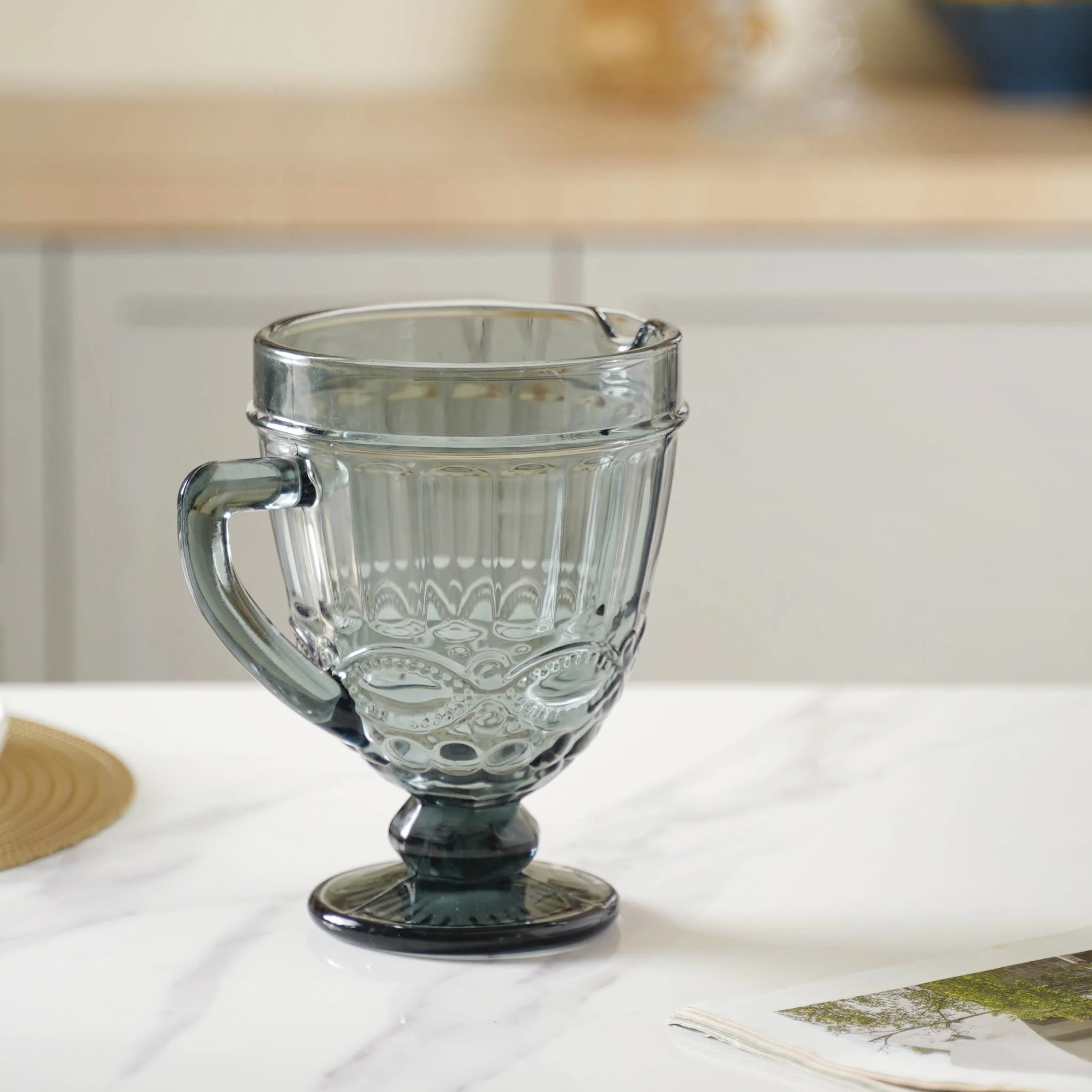 Grey Glass Juice Jug - Image 5